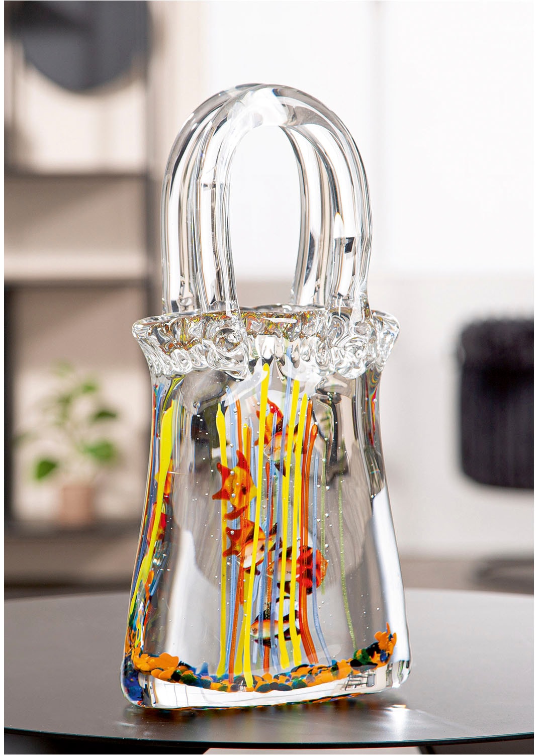 Casablanca by Gilde Objet décoratif »Dekoobjekt Handtasche Aquarium klar H. 30 cm«