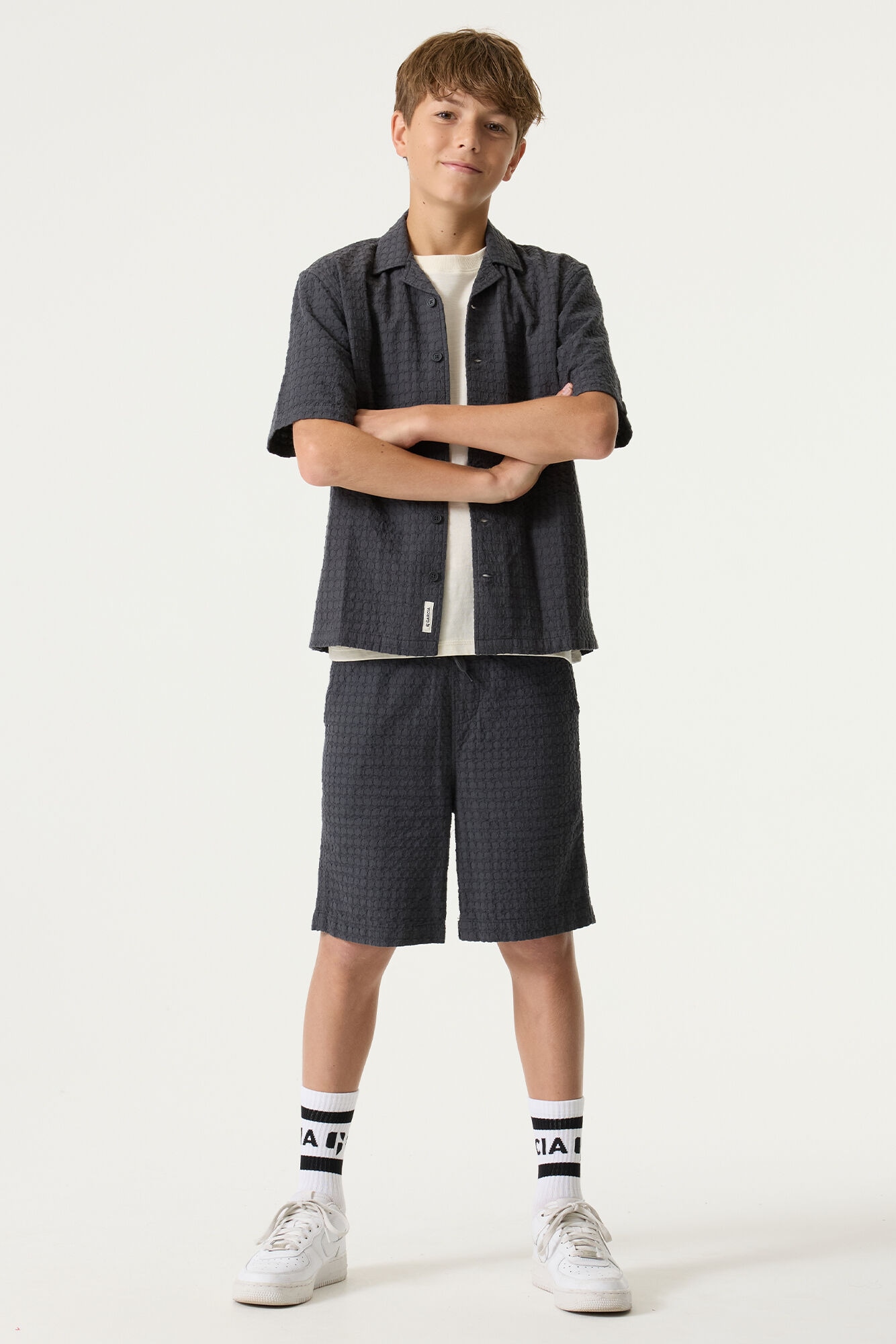 Garcia Short  en aspect gaufré avec cordon de serrage, pour garçons