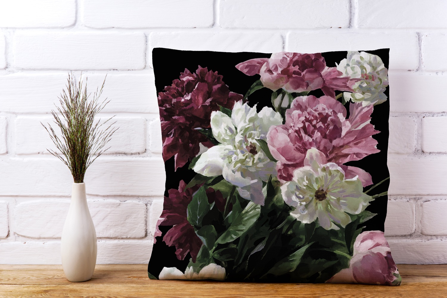 queence Coussin décoratif »Blütenzweige« housse de coussin sans rembourrage, 1 pièce