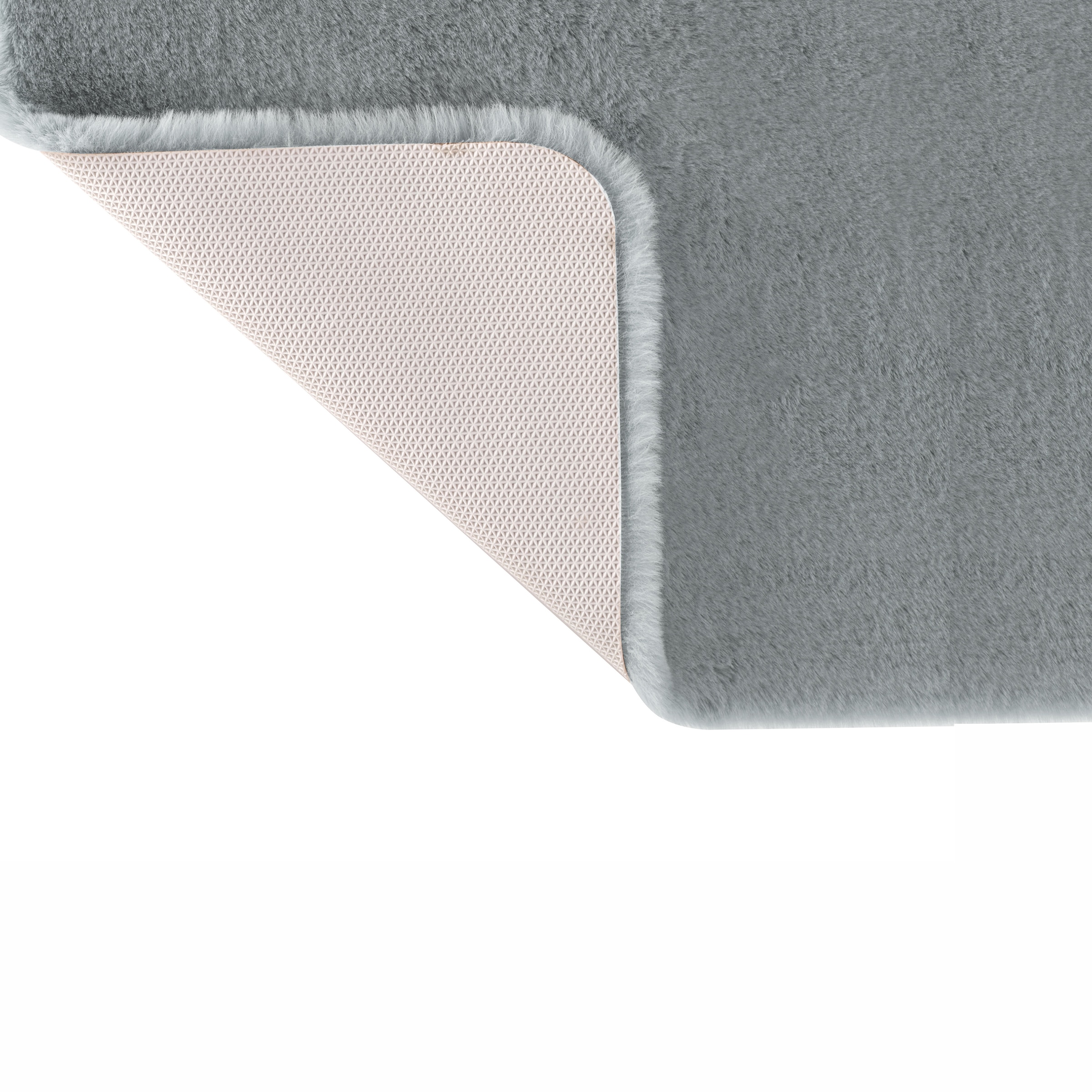 my home Badematte »Valeria, Kaninchenfell-Haptik« Höhe 20 mm rutschhemmend beschichtet fussbodenheizungsgeeignet | strapazierfähig Kunstfell, weicher Badteppich