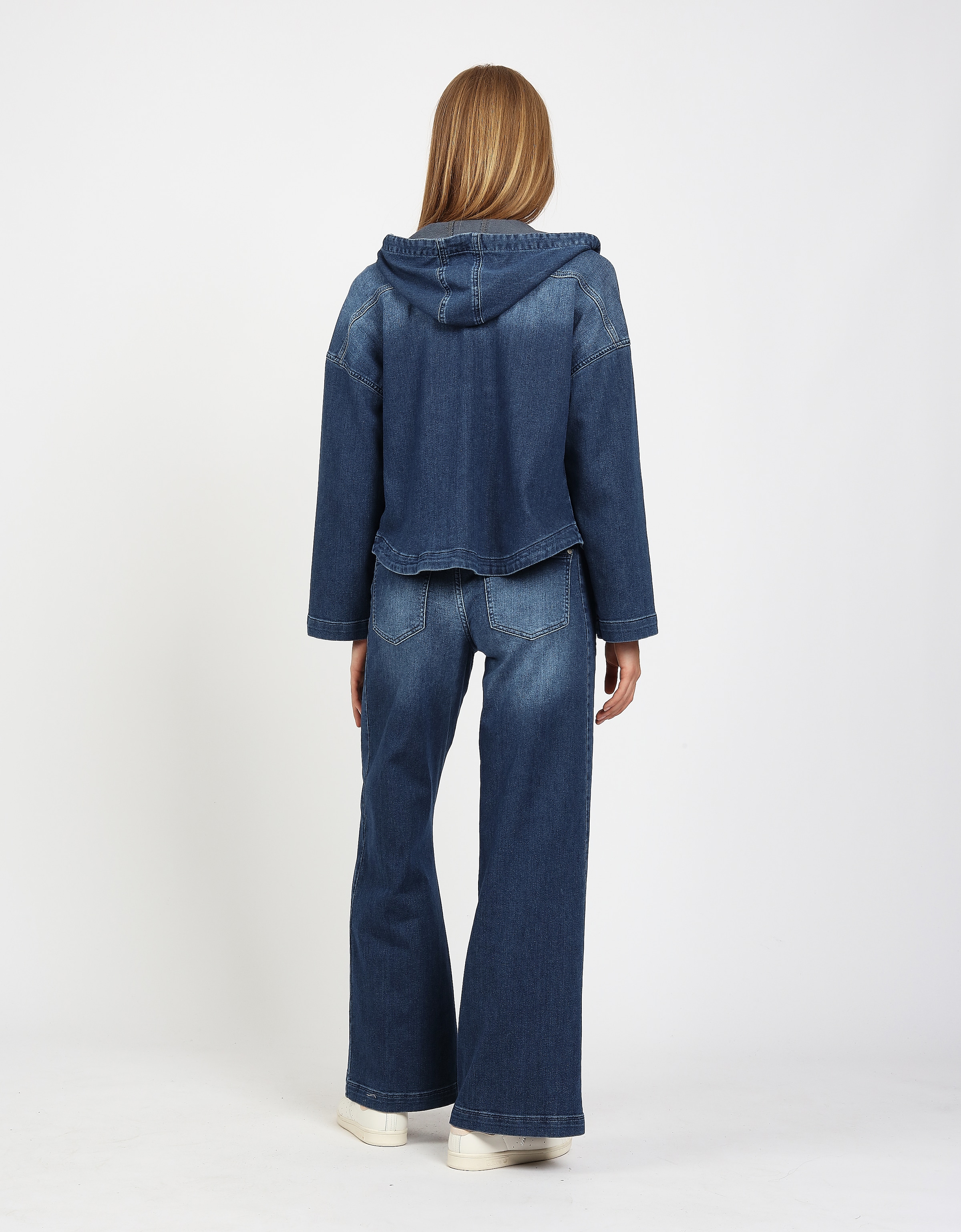 GANG Veste en jean »94ALICE CAP LONG« mit Kapuze mit Kapuze