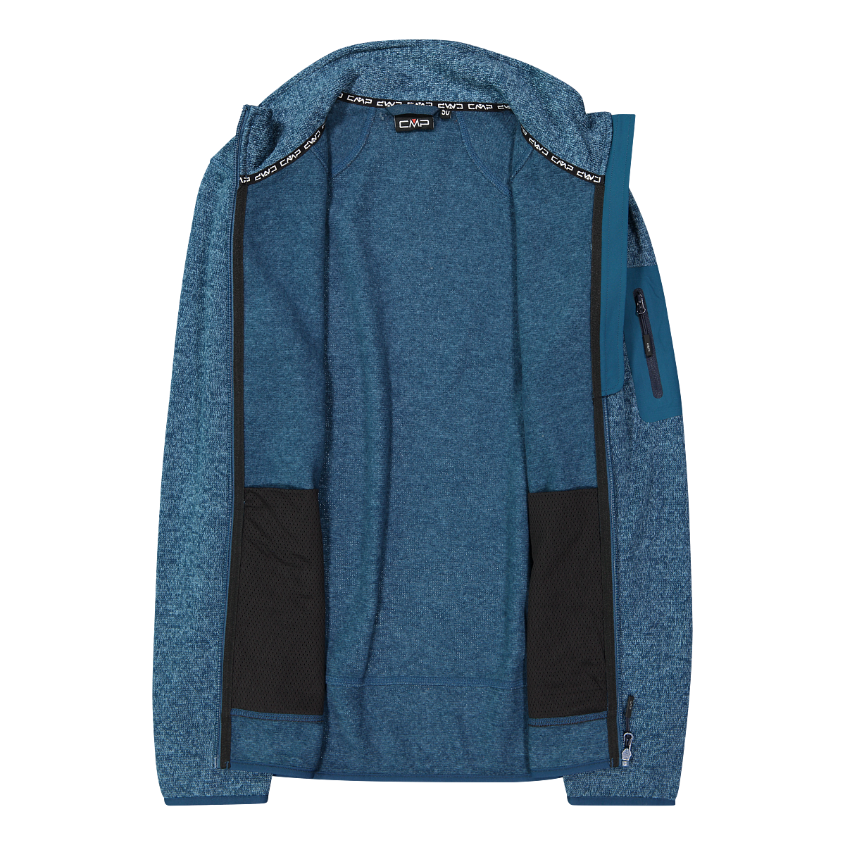 CMP Veste en laine polaire »MAN JACKET« sans capuche avec col haut, respirant, déperlant