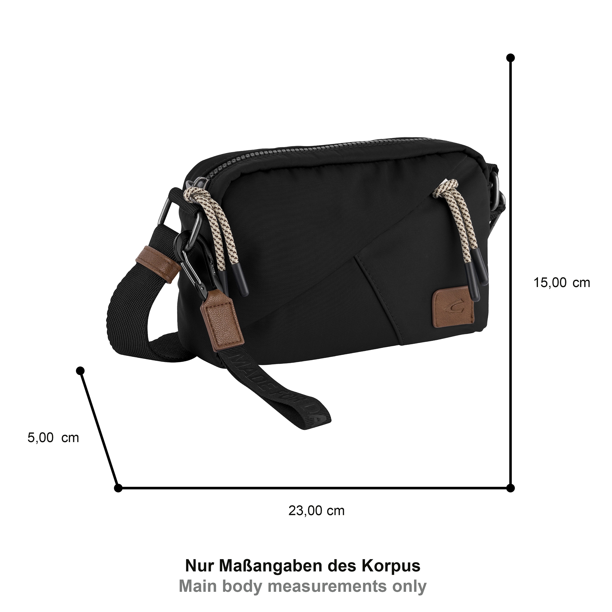 camel active Sac à main »Aurum« aus recyceltem Polyester in Nylonstruktur, leicht & mit feinen Details