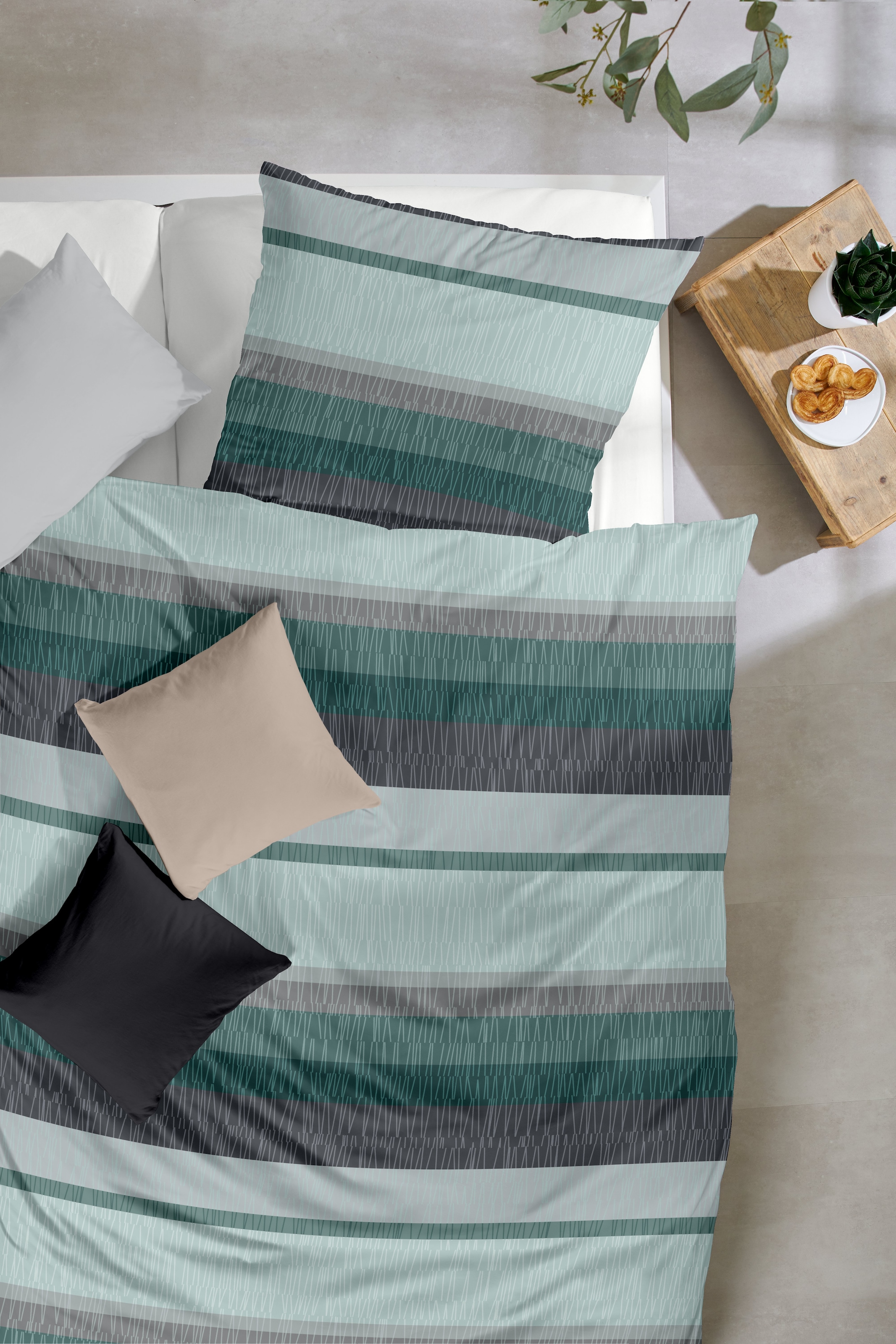 Primera »Biber-Bettwäsche Roommate« 2 cuis avec textures discrètes