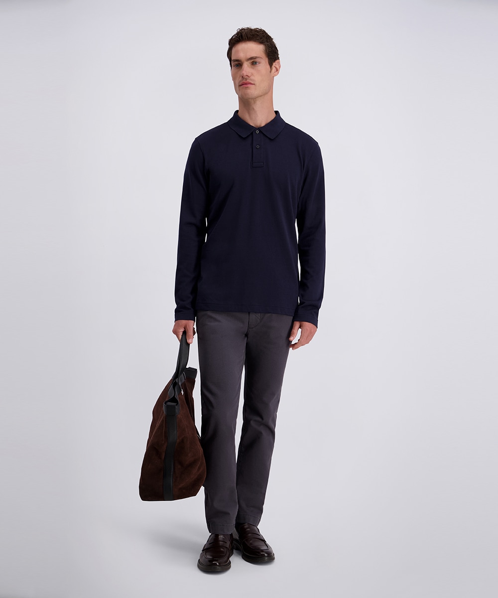 Pierre Cardin Langarm-Poloshirt in 2-Knopf-Form