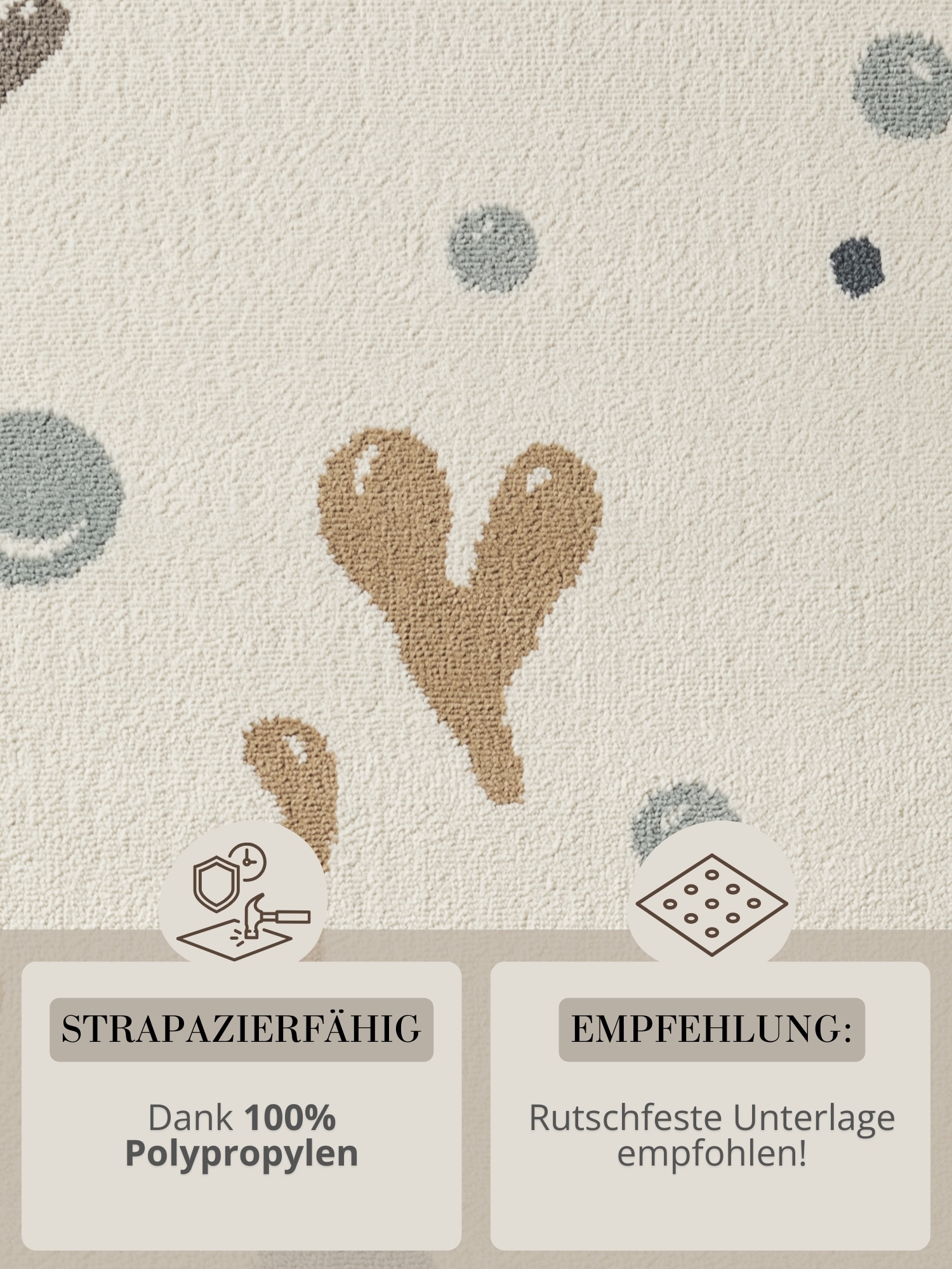 HANSE Home Tapis pour enfants »Moby« Rond 10 mm Höhe Pflegeleicht, Weich, Kinderzimmer, Spielteppich, Spielunterlage