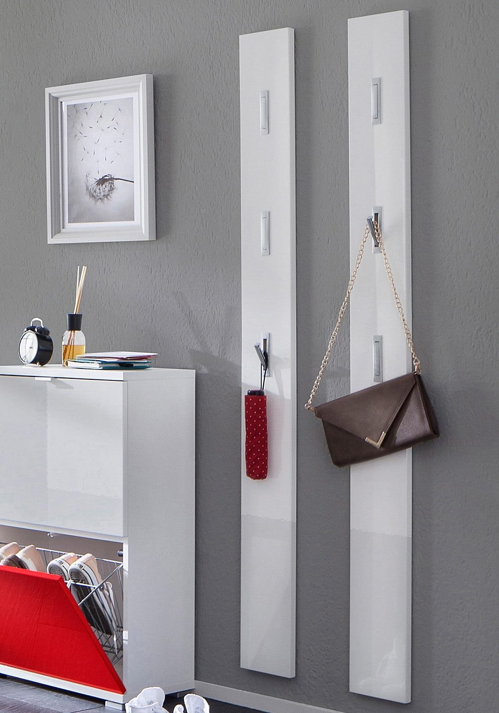 GERMANIA Garderobenpaneel »Colorado« mit 3  Klapphaken in schwarz oder alufarben, Höhe 170 cm