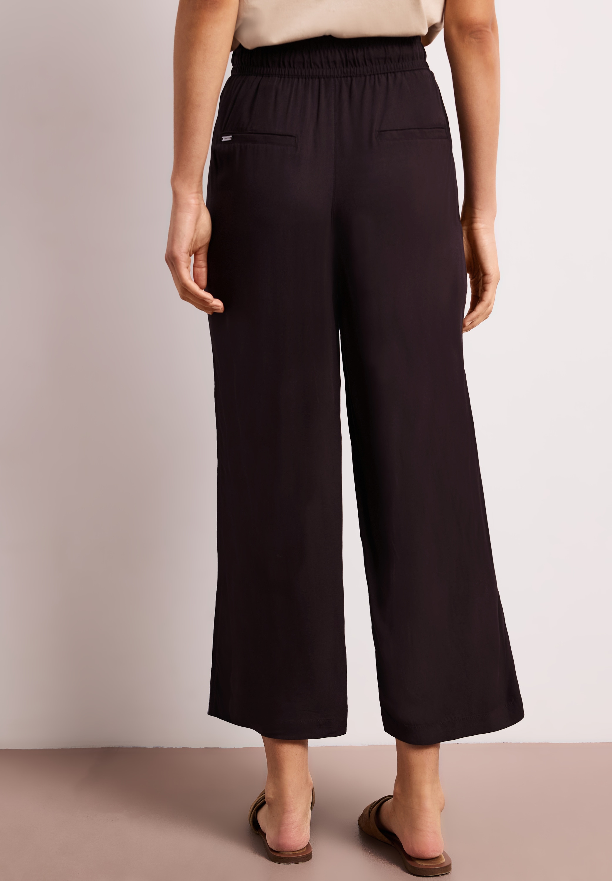 STREET ONE Stoffhose »Style Emee«  3/4-Sommerhose mit elastischem Bund und Tunnelzug