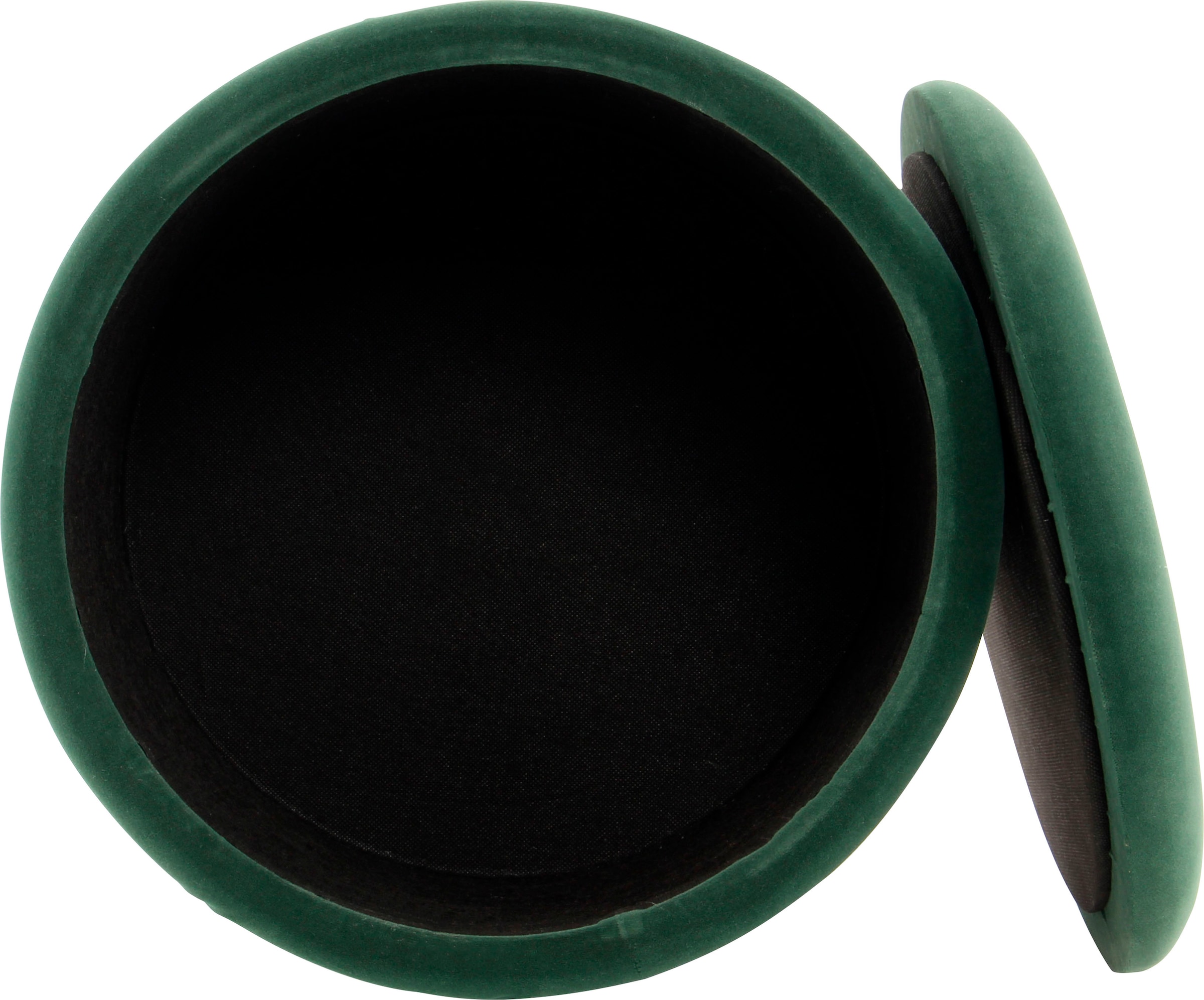 Kayoom Tabouret de rangement »Hocker Zero 525, Sitzhocker mit Komfort,runde, moderne Form« 1 cuis tlg. glamourös, elegant, mit Stauraum, Bezug aus samtweichem Stoff