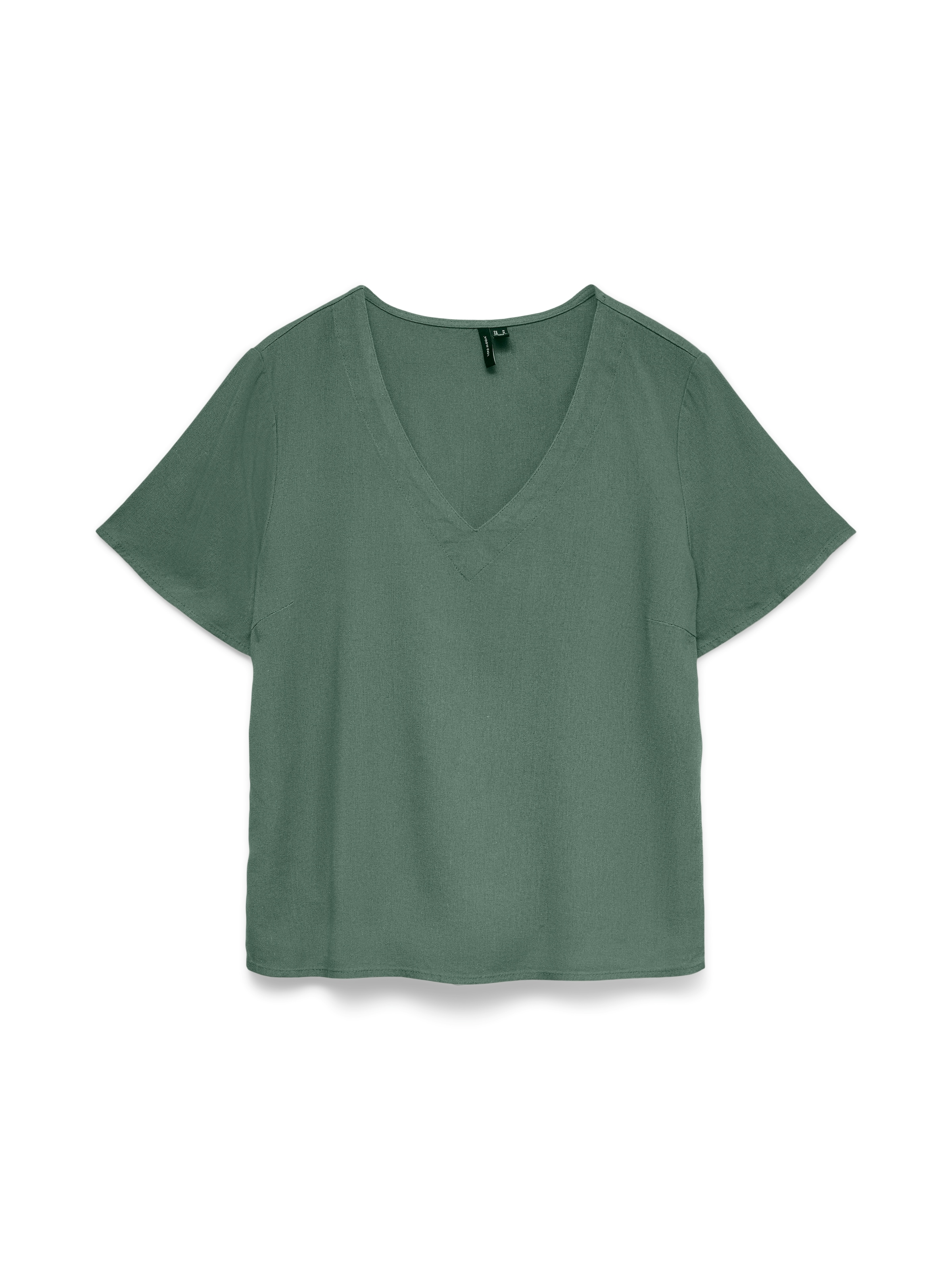 Vero Moda Chemisier »VMMYMILO S/S V-NECK TOP WVN GA« mit klassischem Schnitt