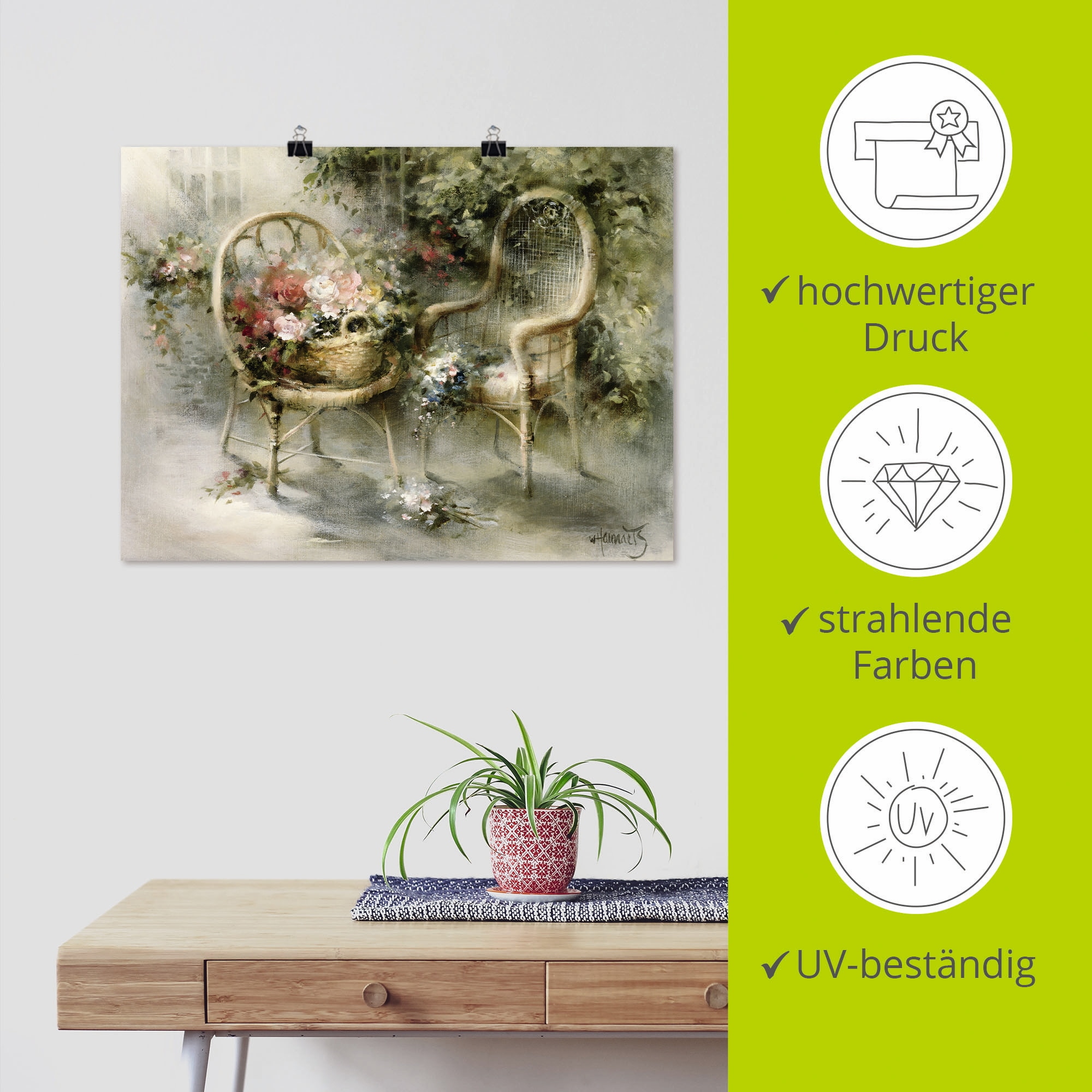 Artland Wandbild »Sommer II« Garten 1 Stk. tlg. als Leinwandbild, Poster in verschied. Grössen