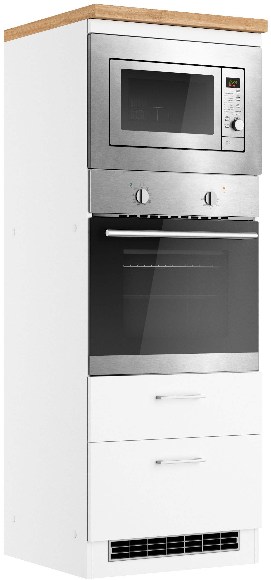 KOCHSTATION Armoire d'encastrement pour four »KS-Milan« encastrement micro-ondes/four 60 cm, mat ou brillant