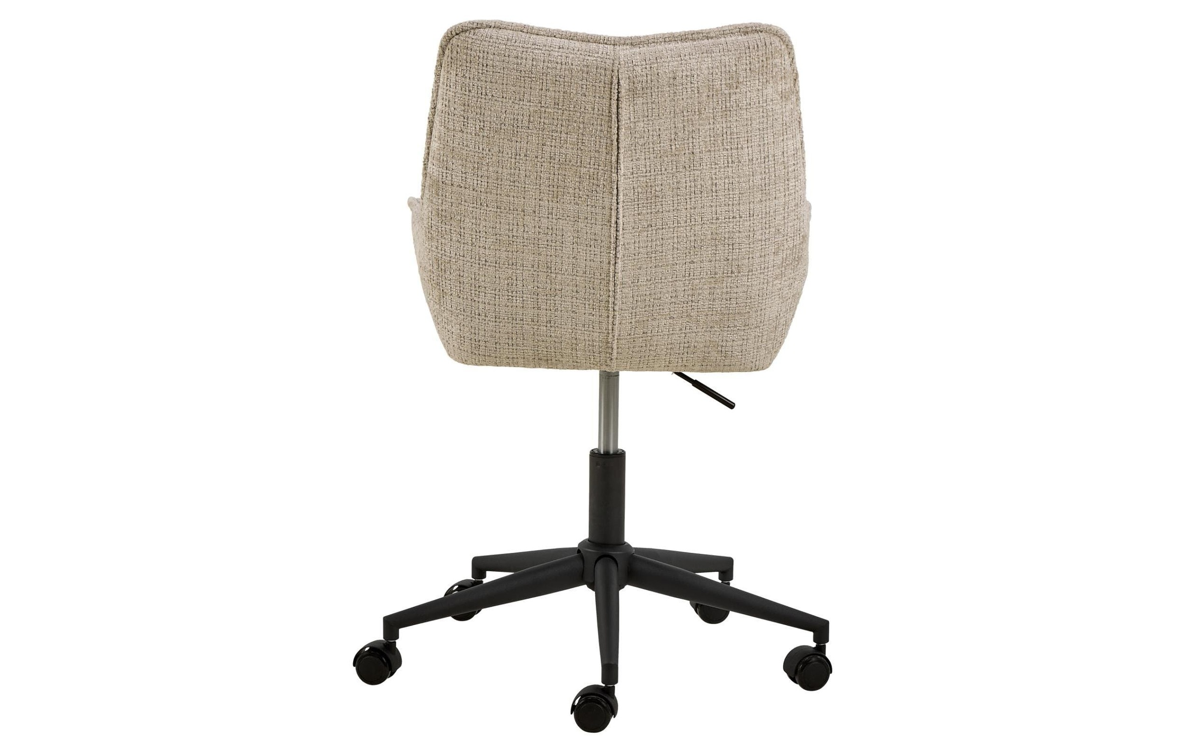 AC Design Schreibtischstuhl »Eddie, Bürostuhl, Computerstuhl, Drehstuhl« () 1 Stk.Bürostuhl, beiger Stoff, geschwungene Form, Drehfunktion, FSC™