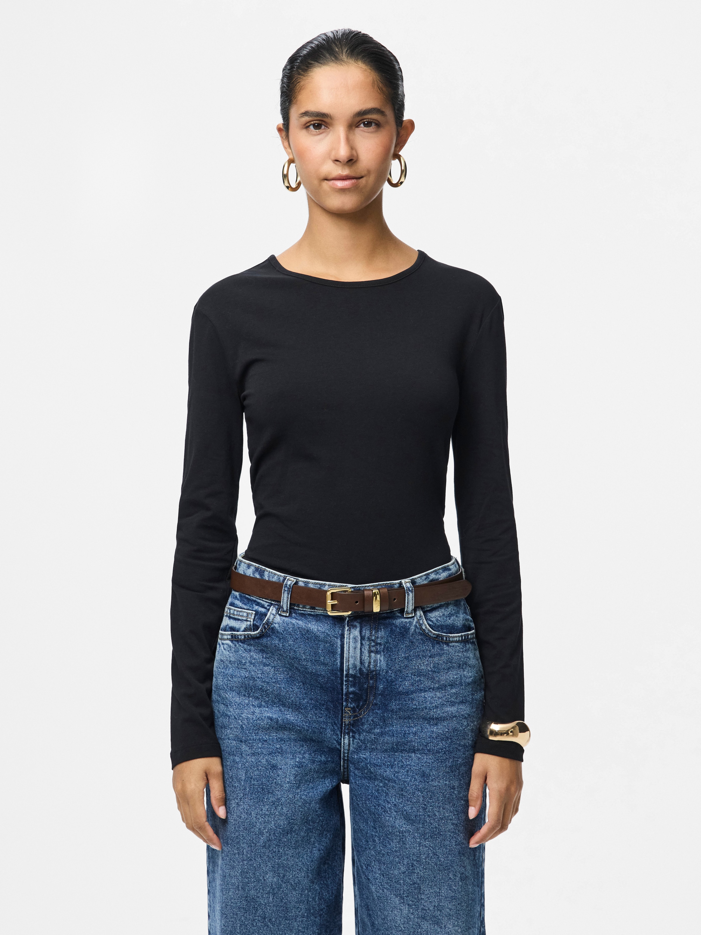 pieces T-shirt à manches longues »PCAMELIA LS TOP 2-PACK JRS NOOS BC« 2er-Pack,  mit klassischen Farben