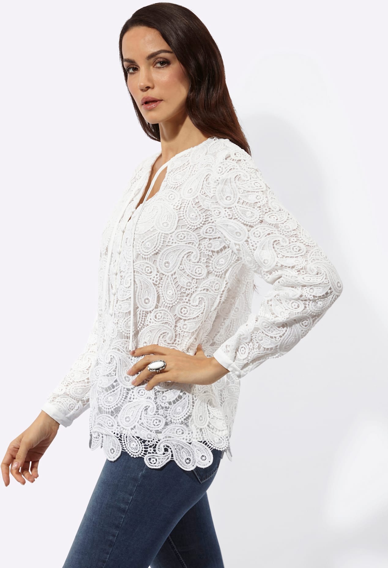 creation L Blouse en dentelle