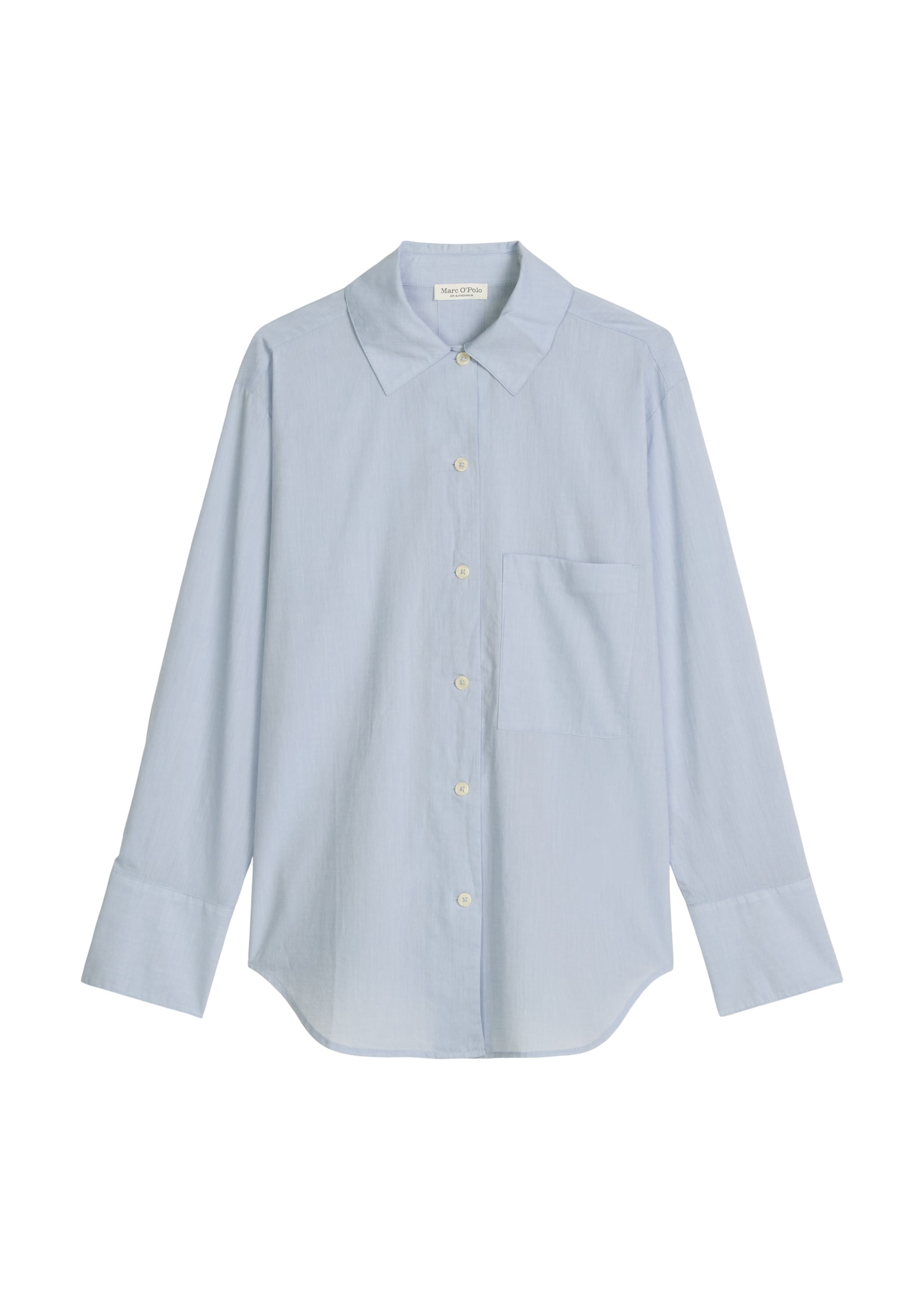 Marc O'Polo Blouse à manches longues avec détail nœud régulier en chambray de coton