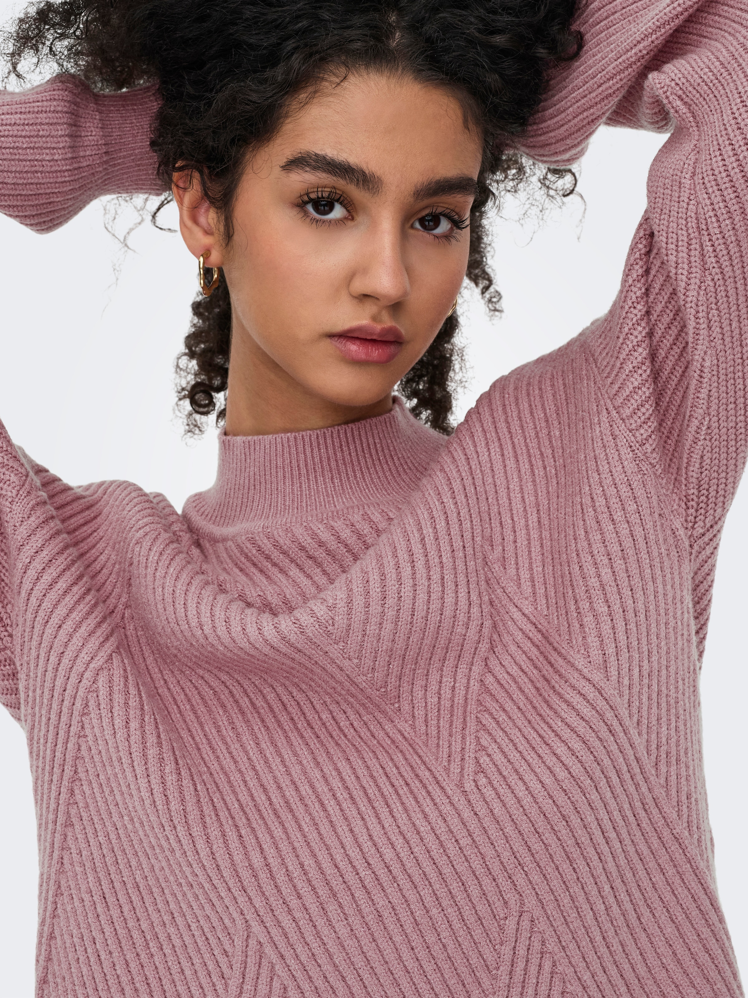 ONLY Pull en tricot »ONLNELI LS HIGHNECK RIB PULLOVER EX KNT«