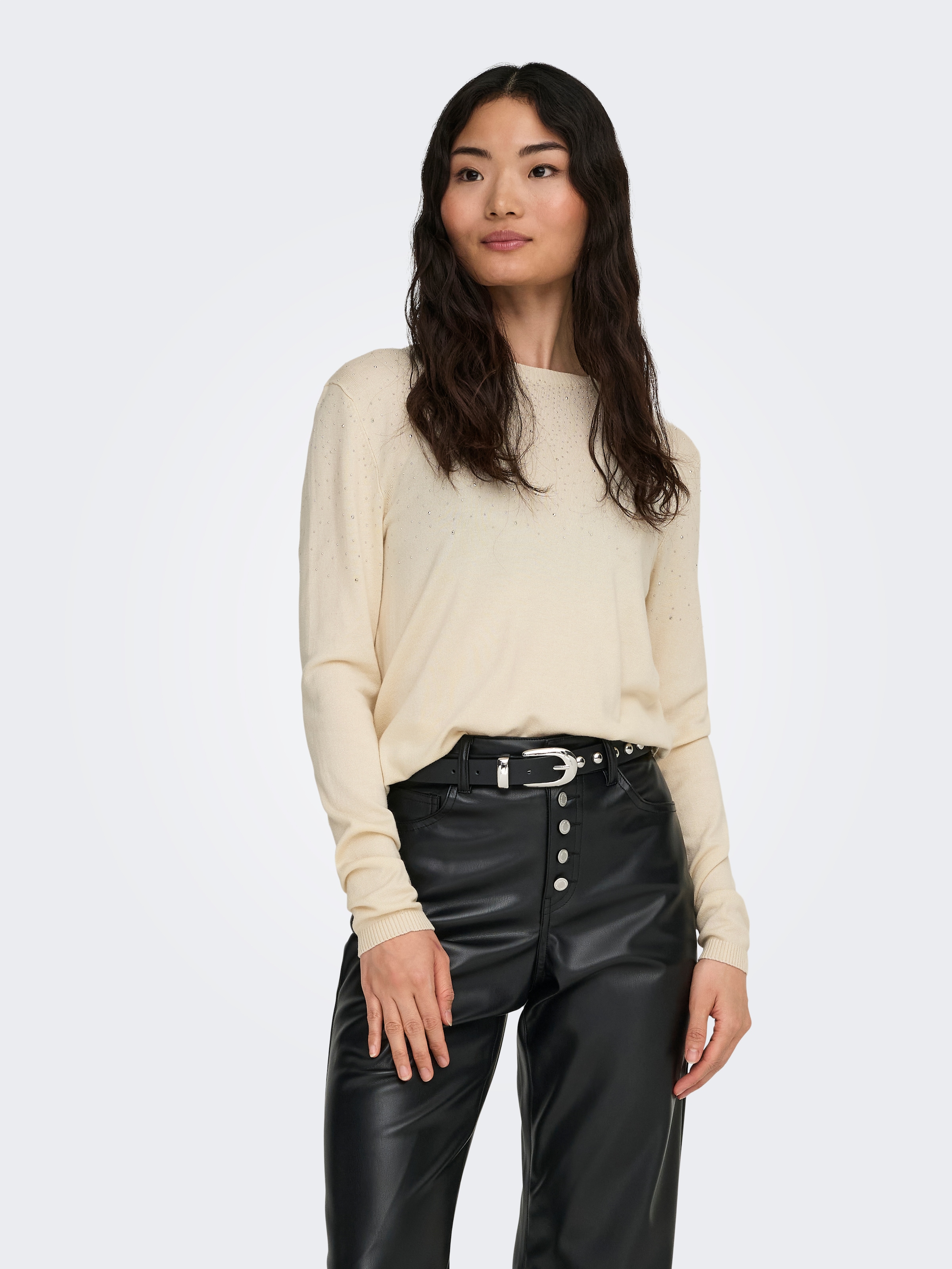 ONLY Pull à col rond »ONLANABELLA LS BLING O-NECK KNT«