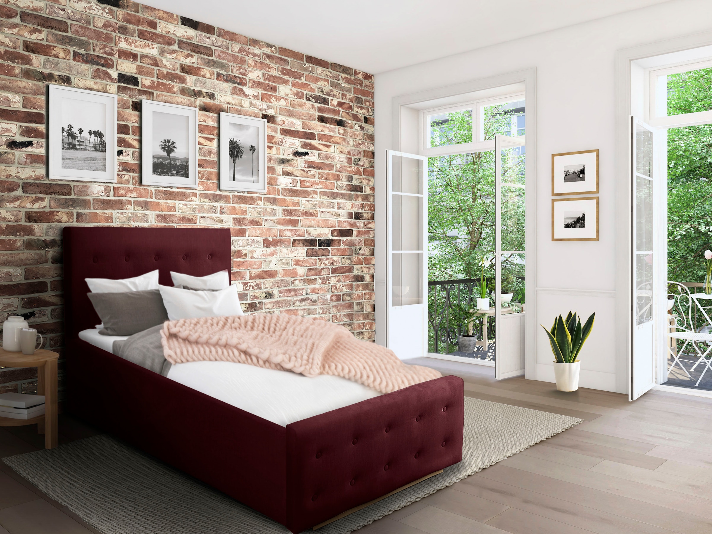 Home affaire Polsterbett »Vaine« in 5 Breiten, auch in Länge 220 cm, incl. Roll-Lattenrost
