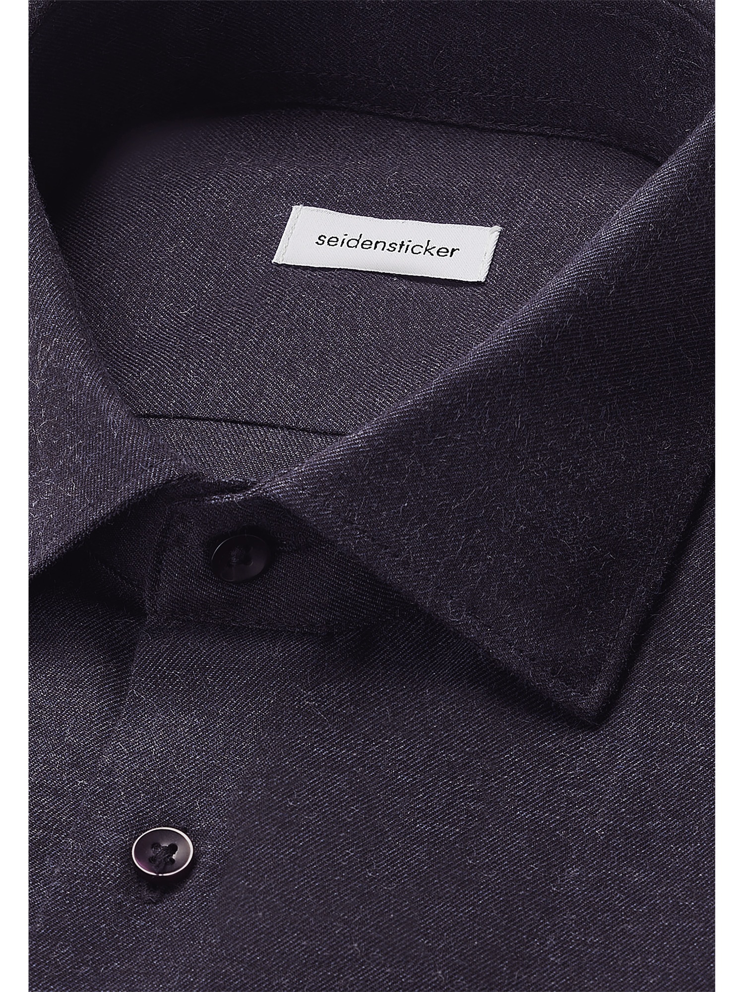 seidensticker Chemise en flanelle »Schwarze Rose« Slim 1/1 Kentkragen Uni