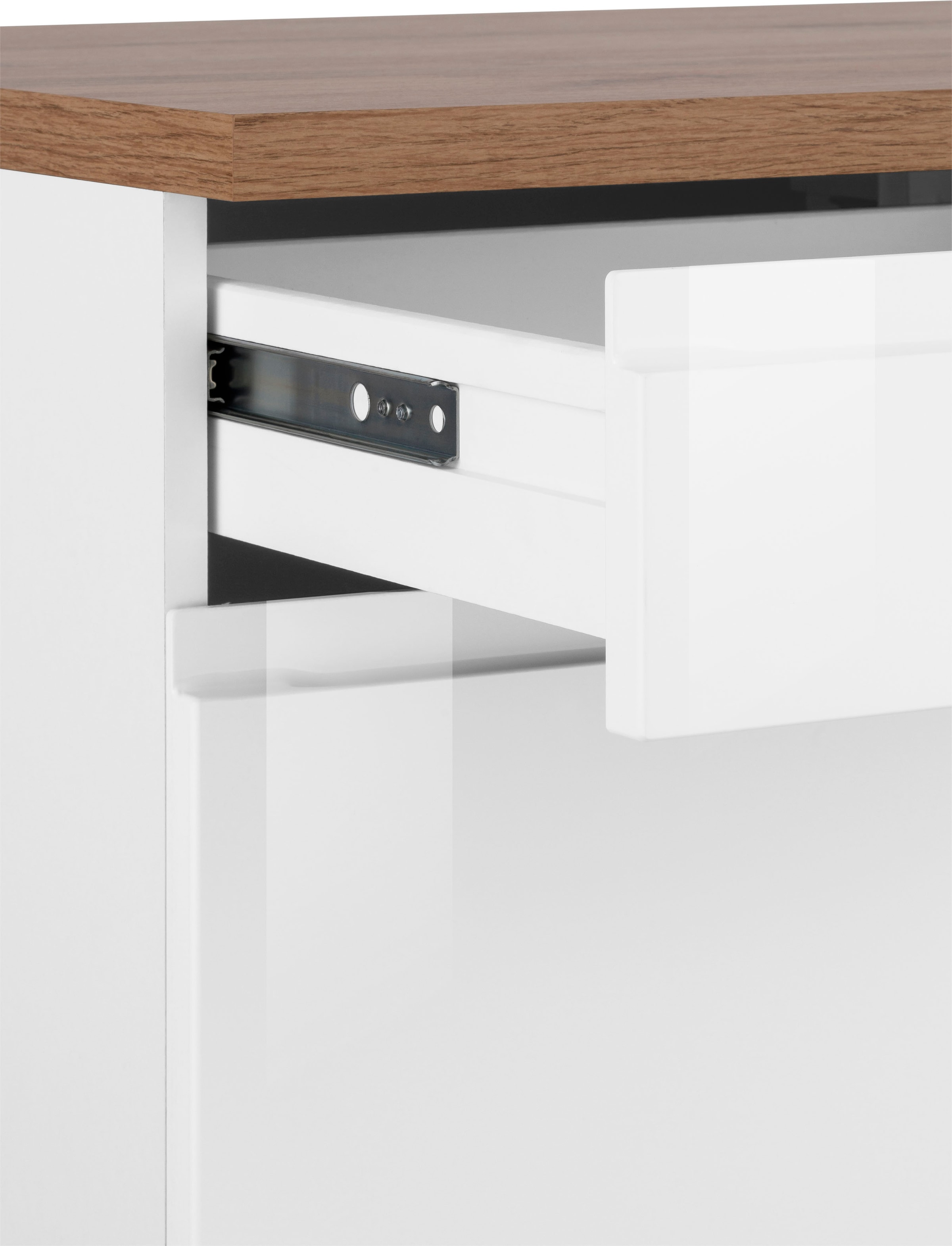 KOCHSTATION Unterschrank »KS-Virginia,neu in verbesserter Ausführung« Stauraum, Softclose, mit CPL-Arbeitsplatte,  Breite 100 cm, 2 Türen, Soft-Close-Funktion