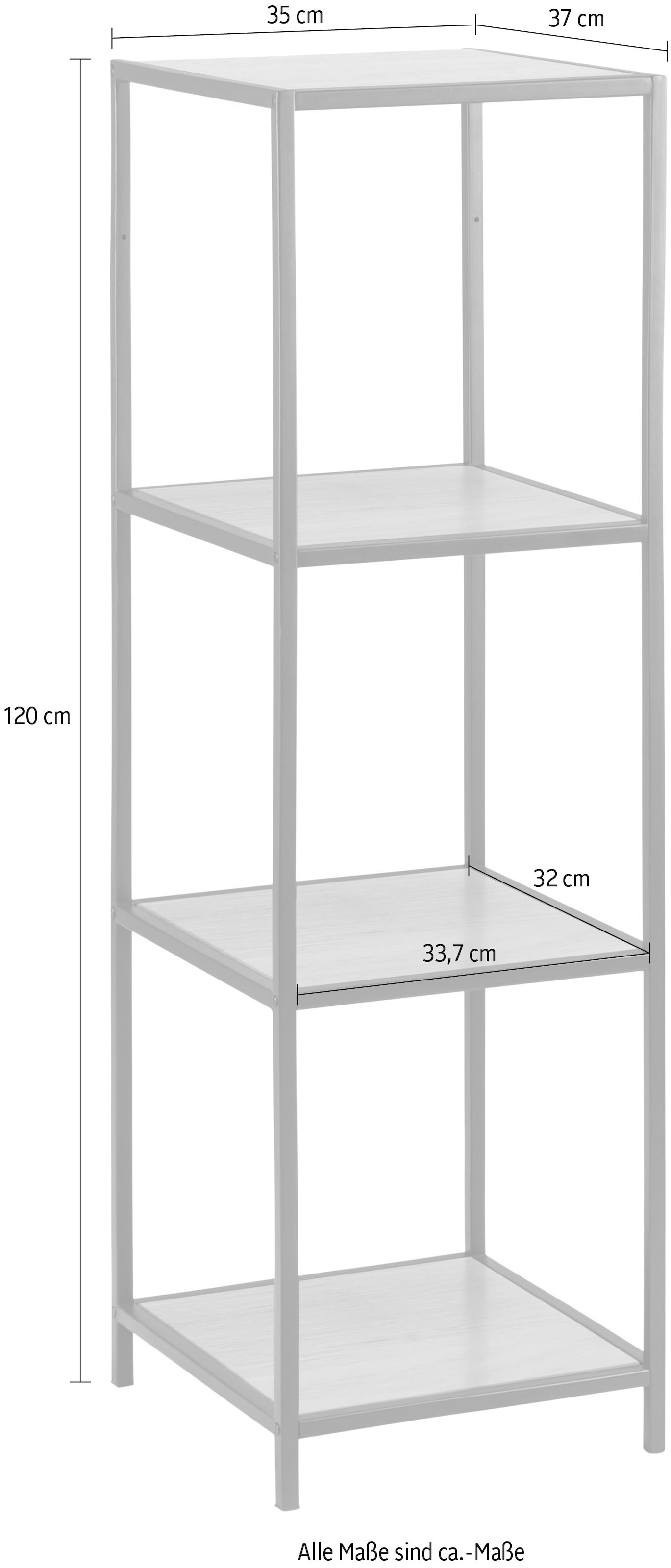 ACTONA GROUP Étagère à livres structure métallique style industriel, 3 étagères, autres variantes