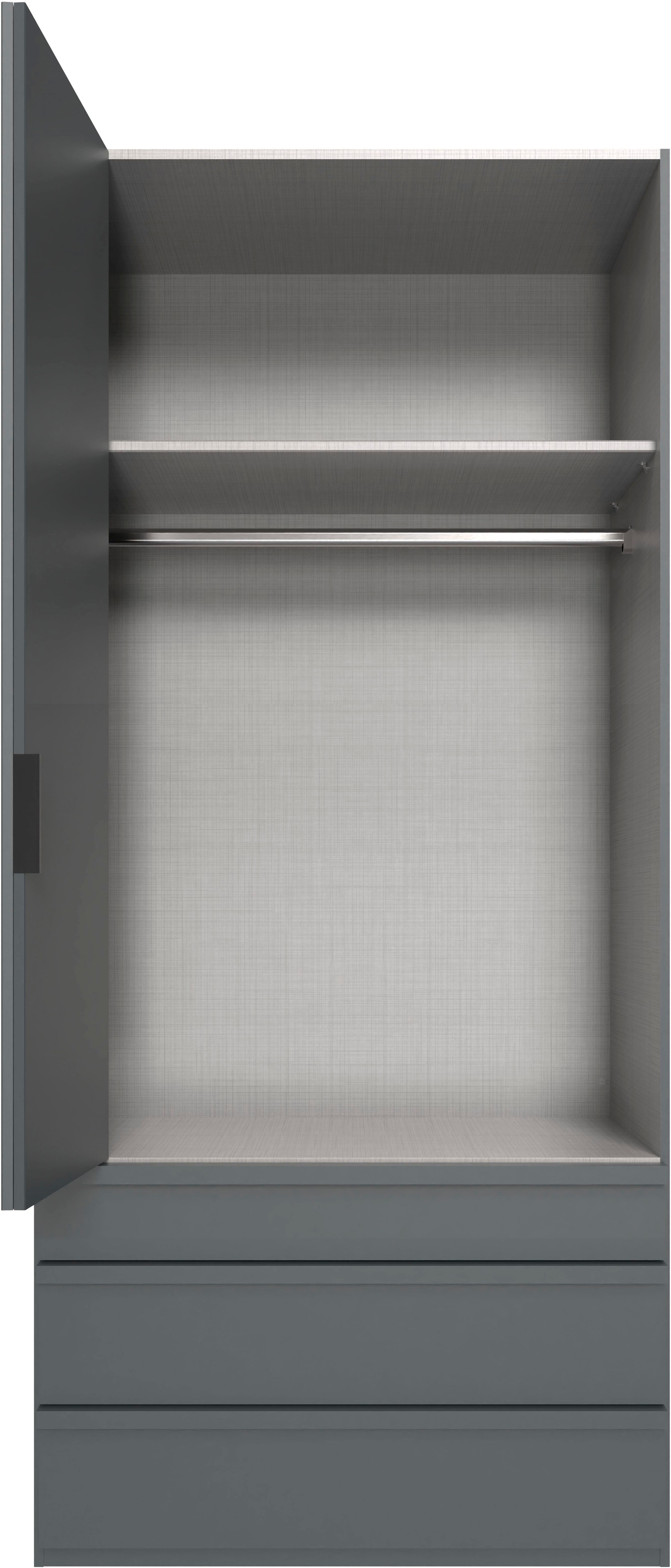 Wimex Armoire à portes pliantes »Oxford by fresh to go, in der Breite 100cm, in 2 Höhen erhältlich« mit Schubladen, wahlweise mit oder ohne Spiegel,  mit hochwertigen Falttüren für den perfekten Überblick