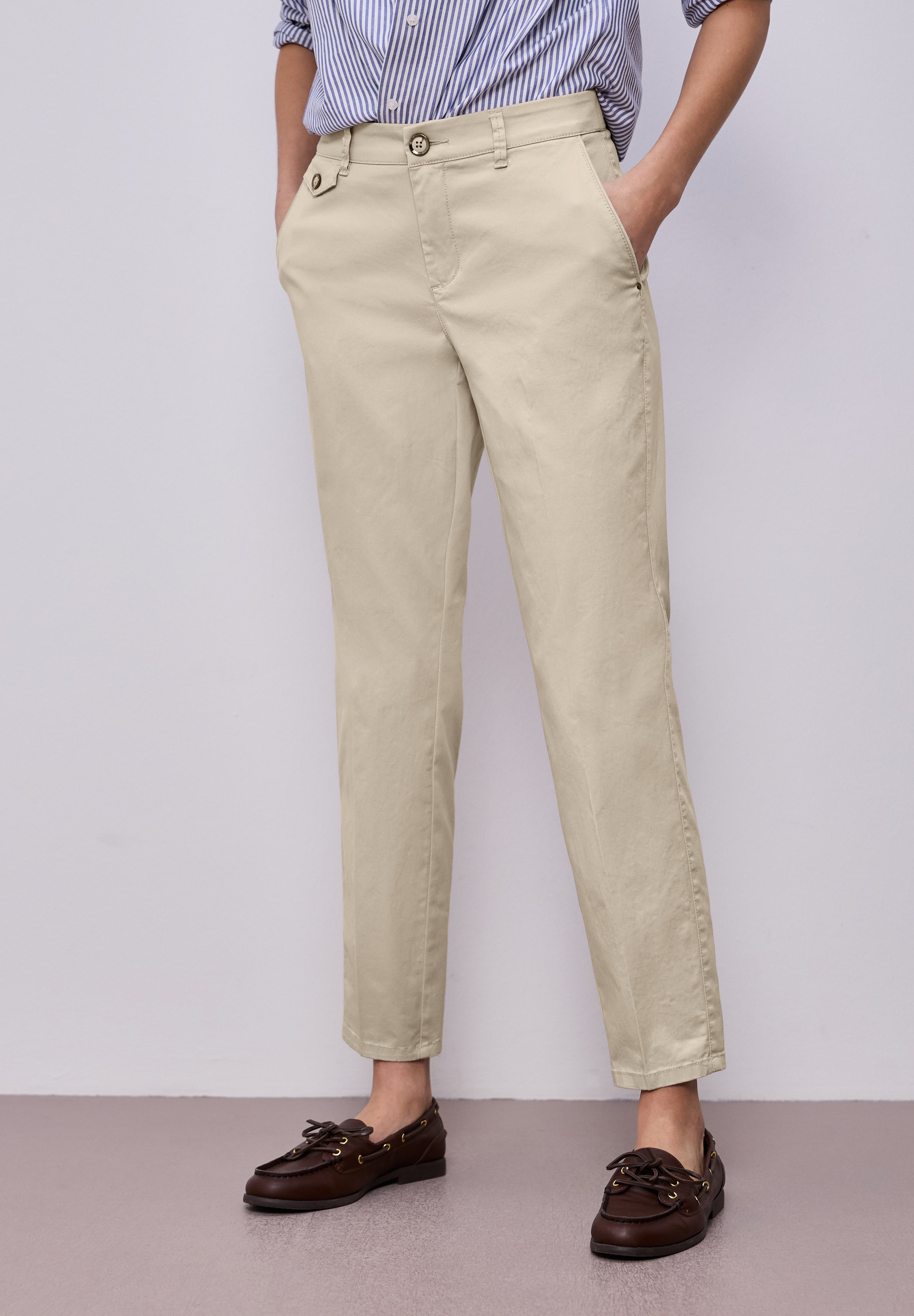 STREET ONE Chinohose  aus Twillstoff