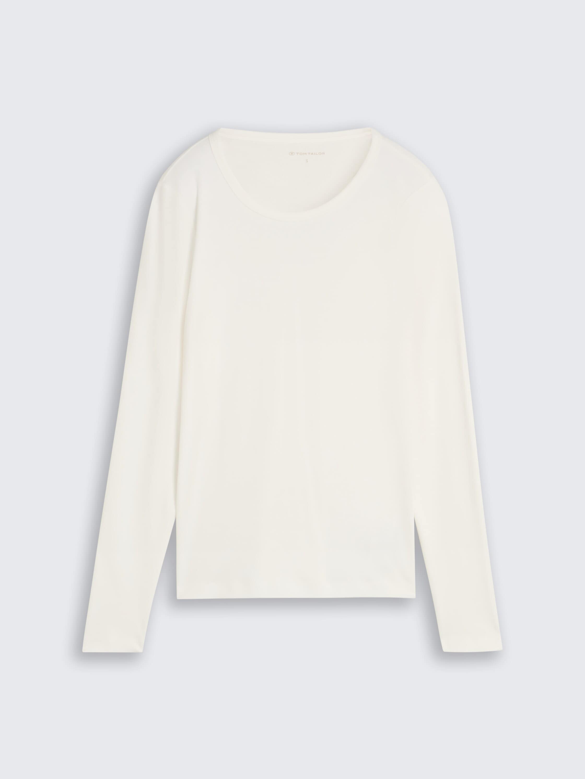 TOM TAILOR Langarmshirt »Regular« mit Rundhalsausschnitt und Stretch
