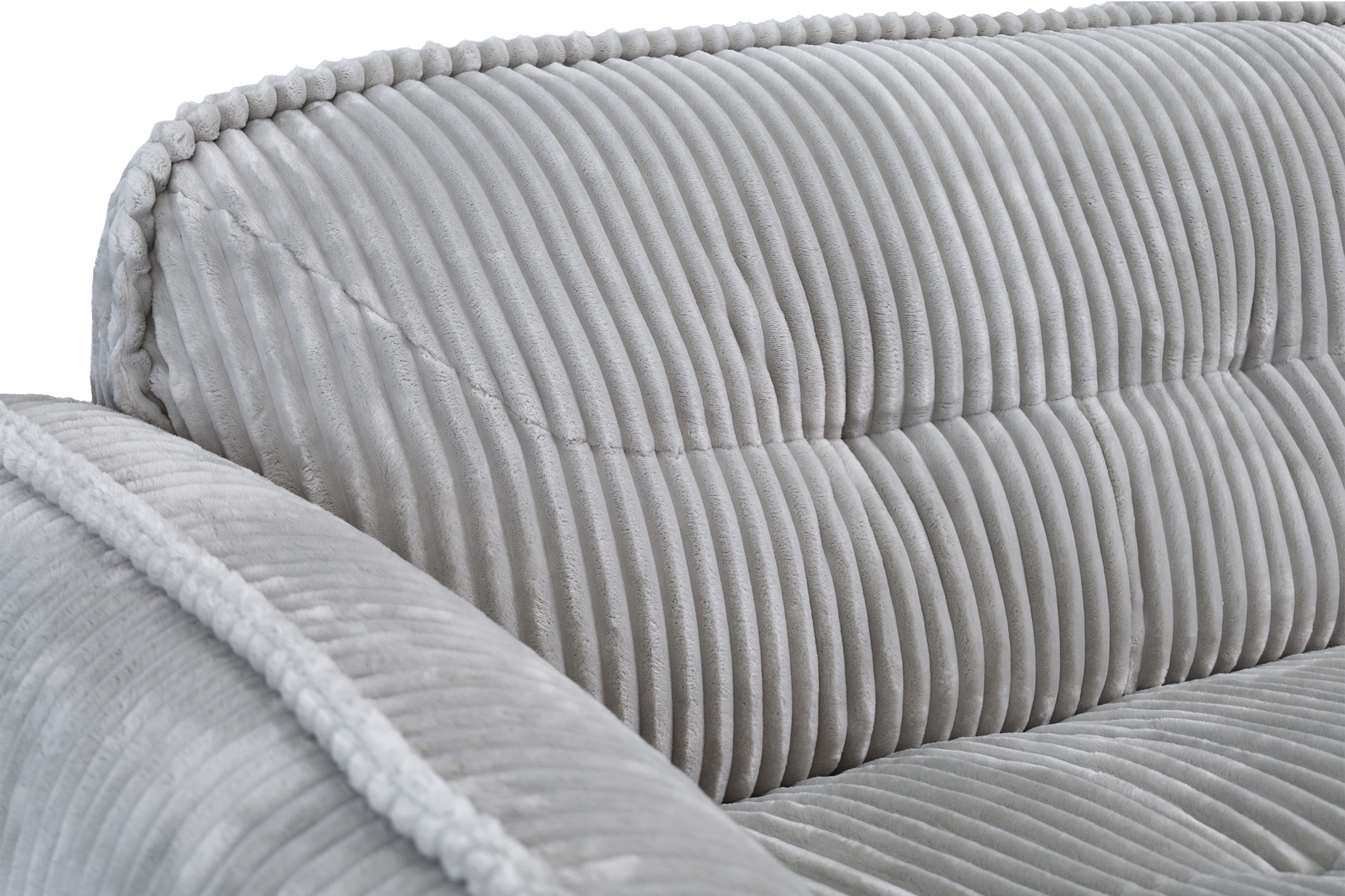 TRENDMANUFAKTUR Chaise longue »Be Fluffy, mit Rundumbezug, Loveseat mit moderner breiter Kedernaht« avec confort d'assise doux, en velours côtelé large de haute qualité au toucher doux
