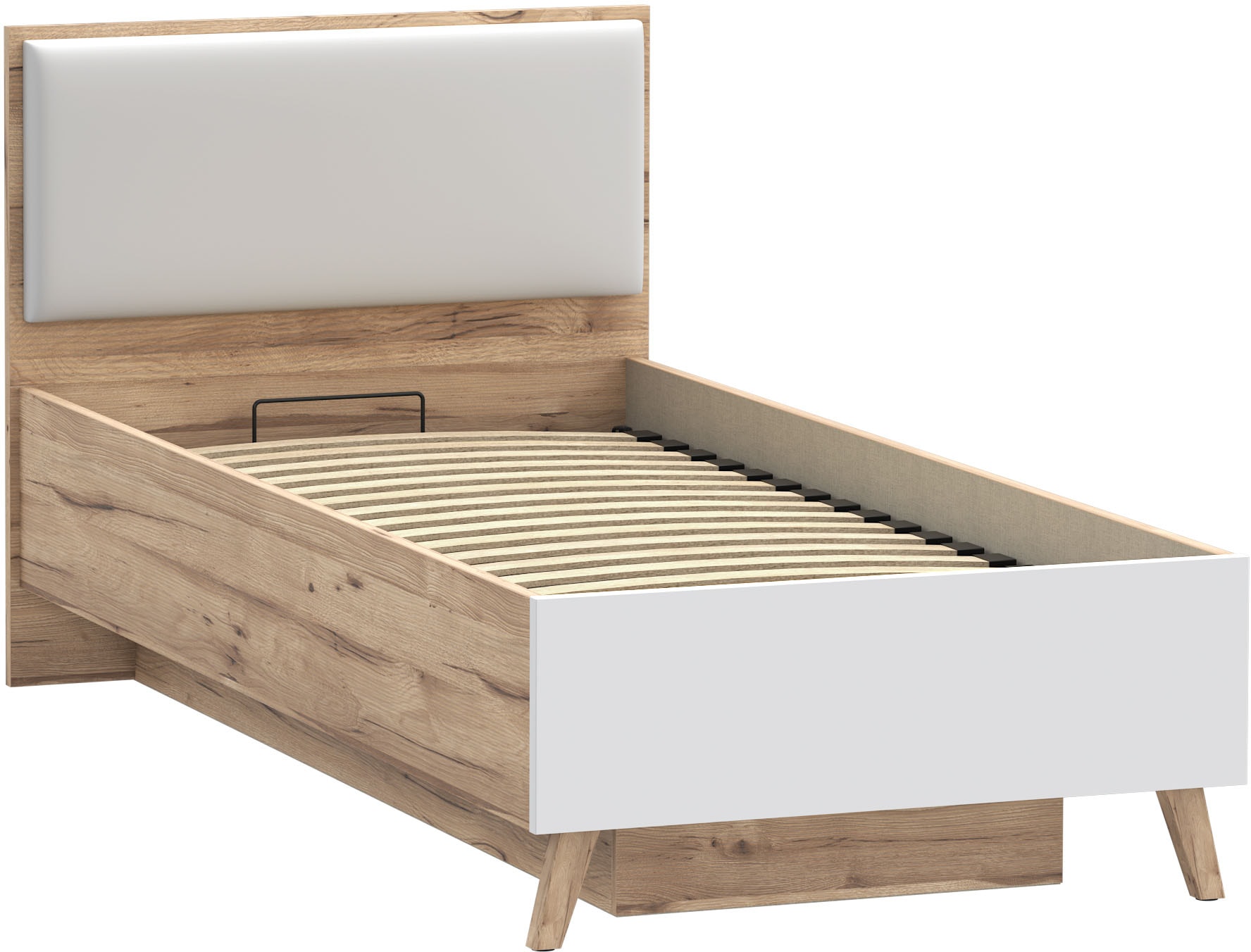 FORTE Lit de rangement »Vankka viel Stauraum, skandinavisches Design, Made in Europe« sommier à lattes rabattable, autres produits de la série disponibles