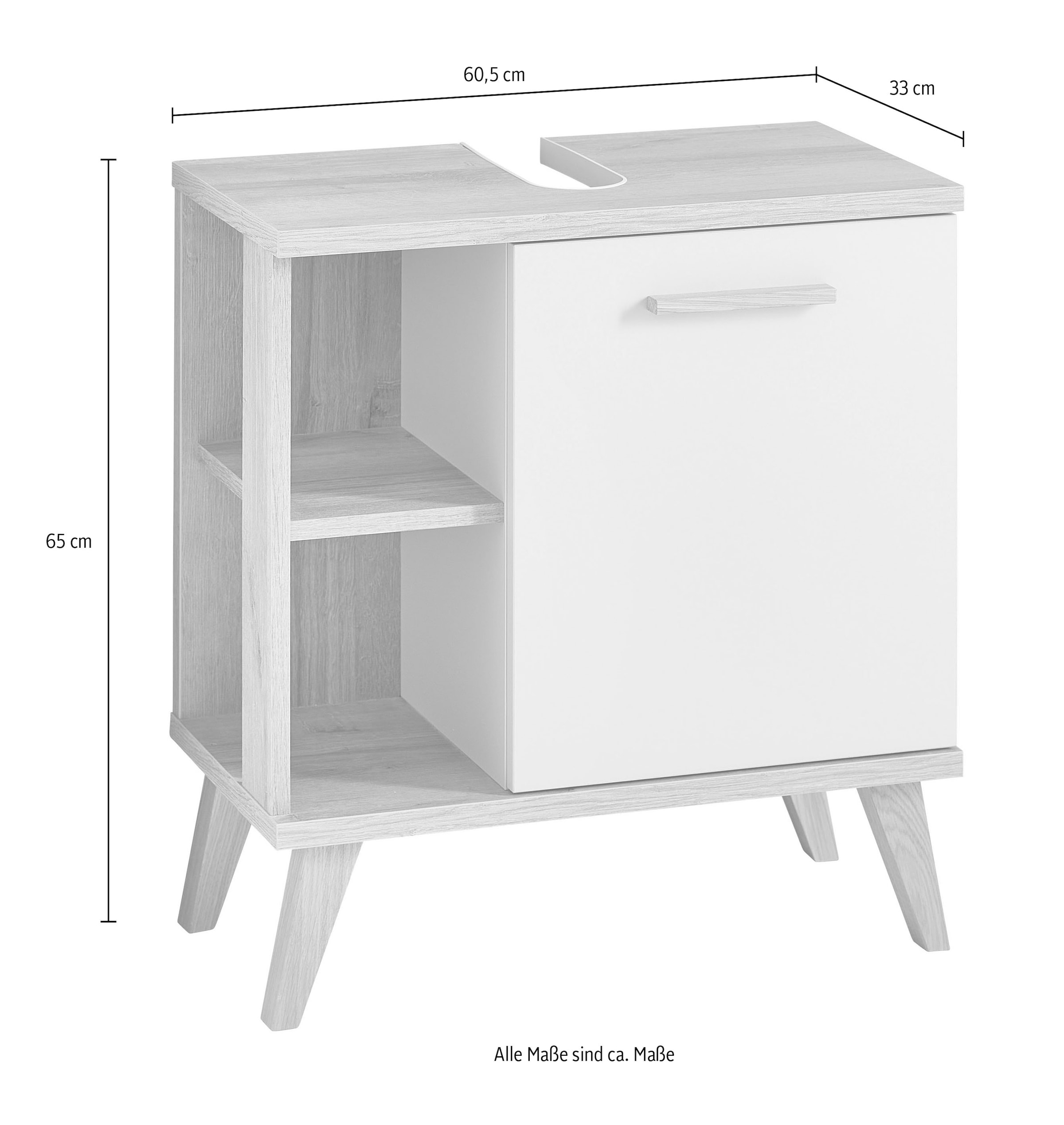 Saphir Armoire sous lavabo »mit seitlichen Ablagefächer«
