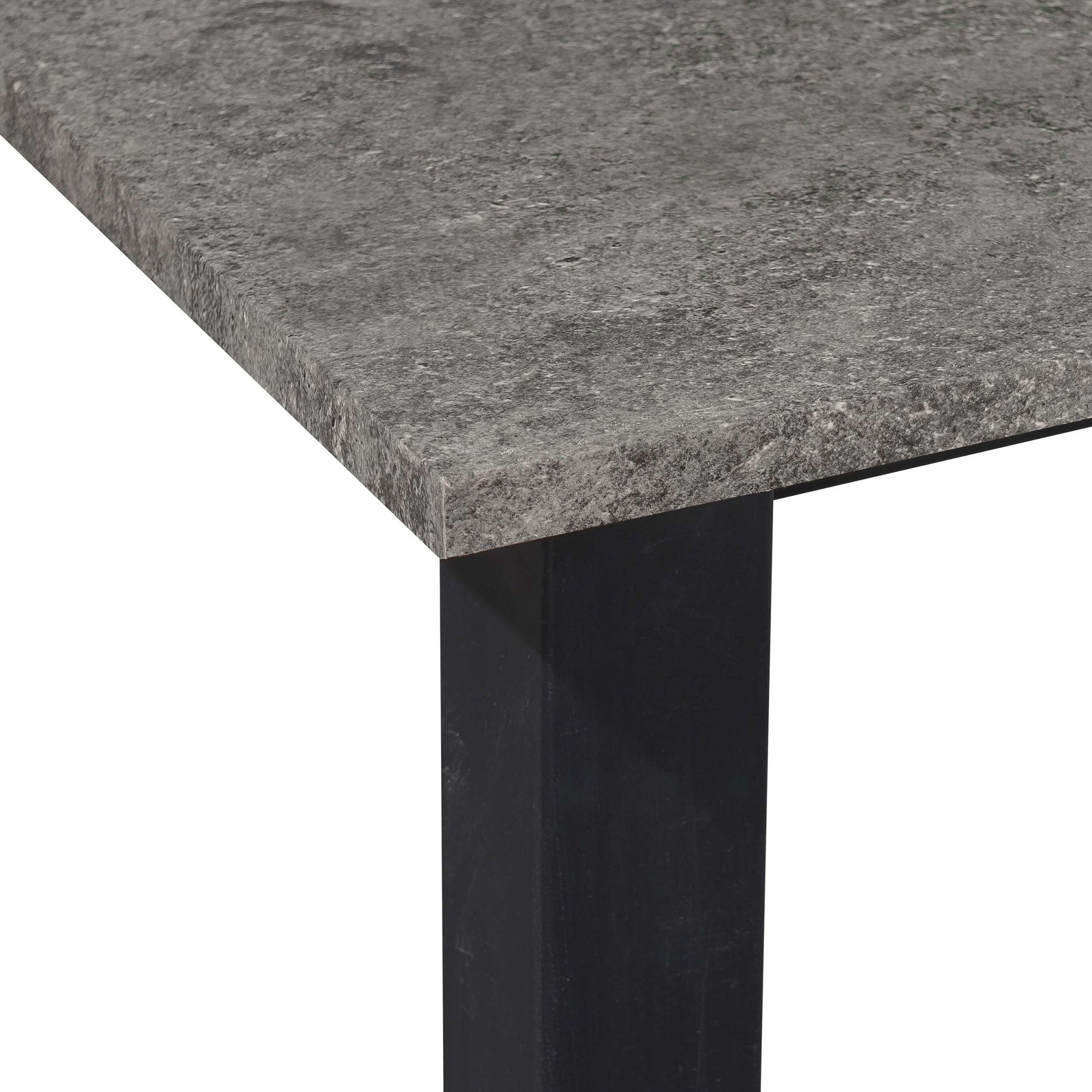 GOODproduct Table de salle à manger »Babetta« schwarzes pulverbeschichtetes Metallgestell, verschiedene Breiten