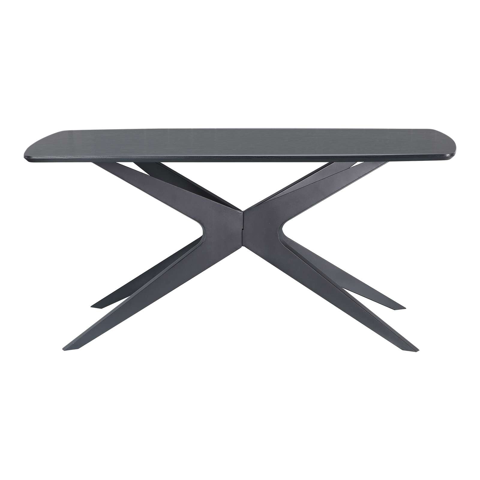 GOODproduct Esstisch »Dakona« Tischplatte mit Holzstruktur, schwarze Metallbeine, Höhe 76 cm