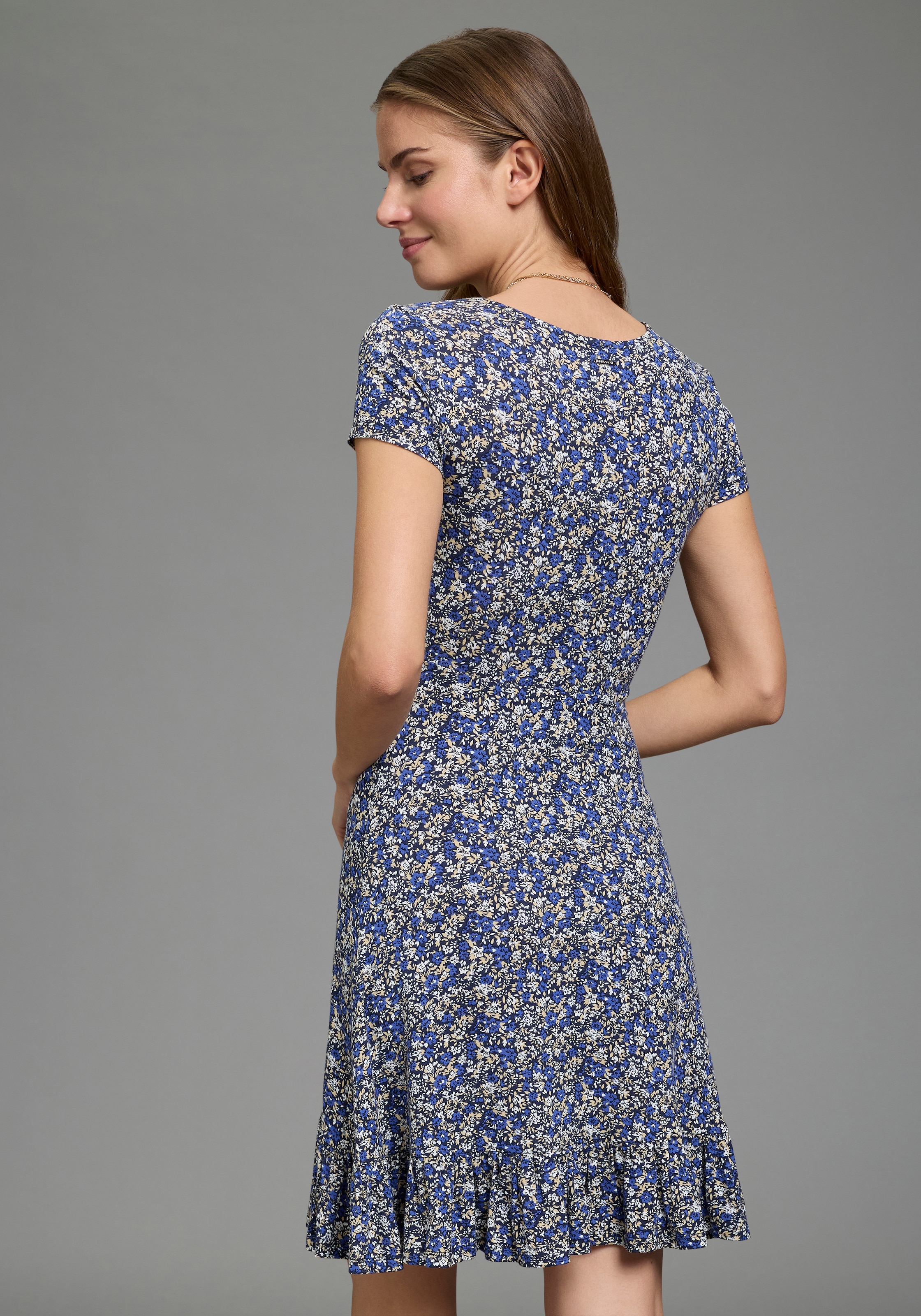 Laura Scott Robe d'été mit floralem Alloverdruck, aus Viskosemischung - NEUE FARBEN