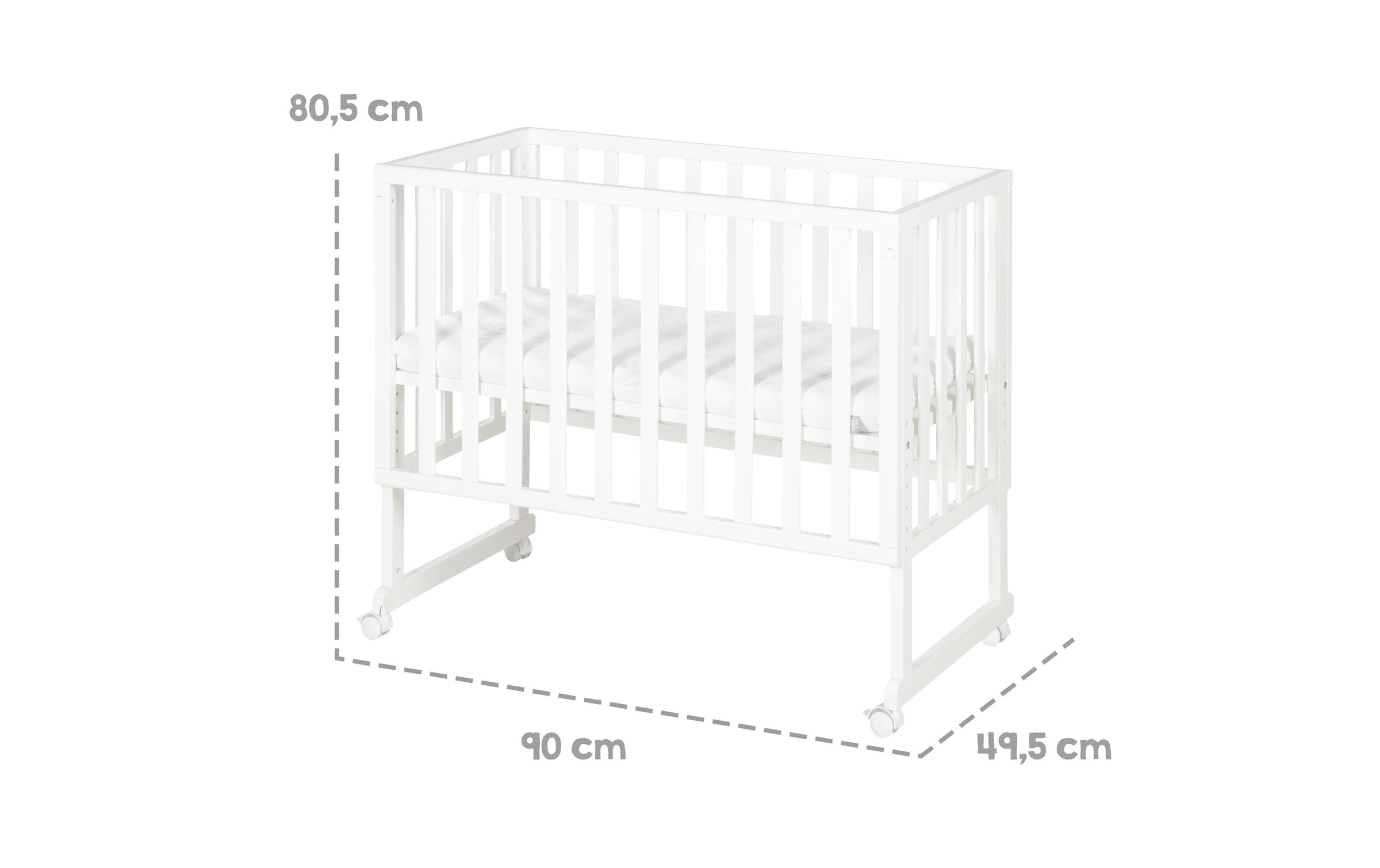 roba® Babybett »roba Stubenbett 3 in 1, Holz«