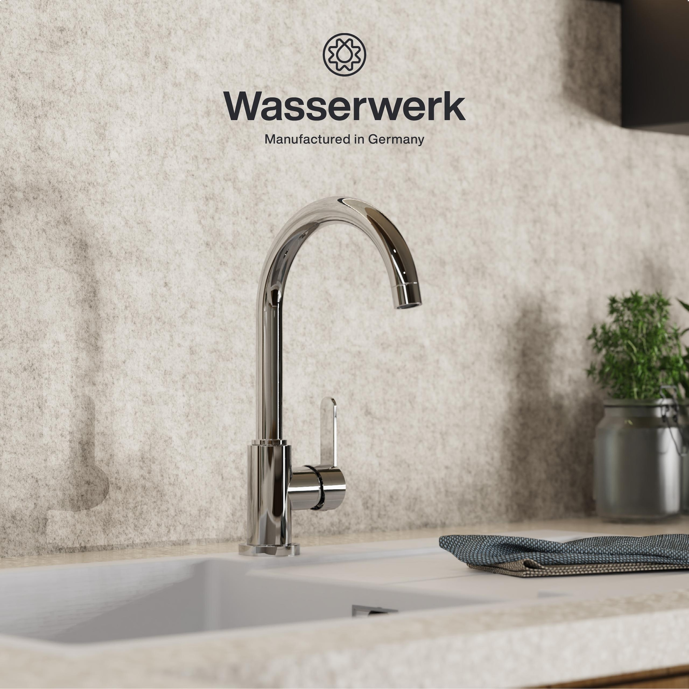 WASSERWERK Robinet d'évier »WK 5, Wasserhahn, Küche, Einhebelmischer« pivotant à 360°, fonction Cold-Start, silencieux