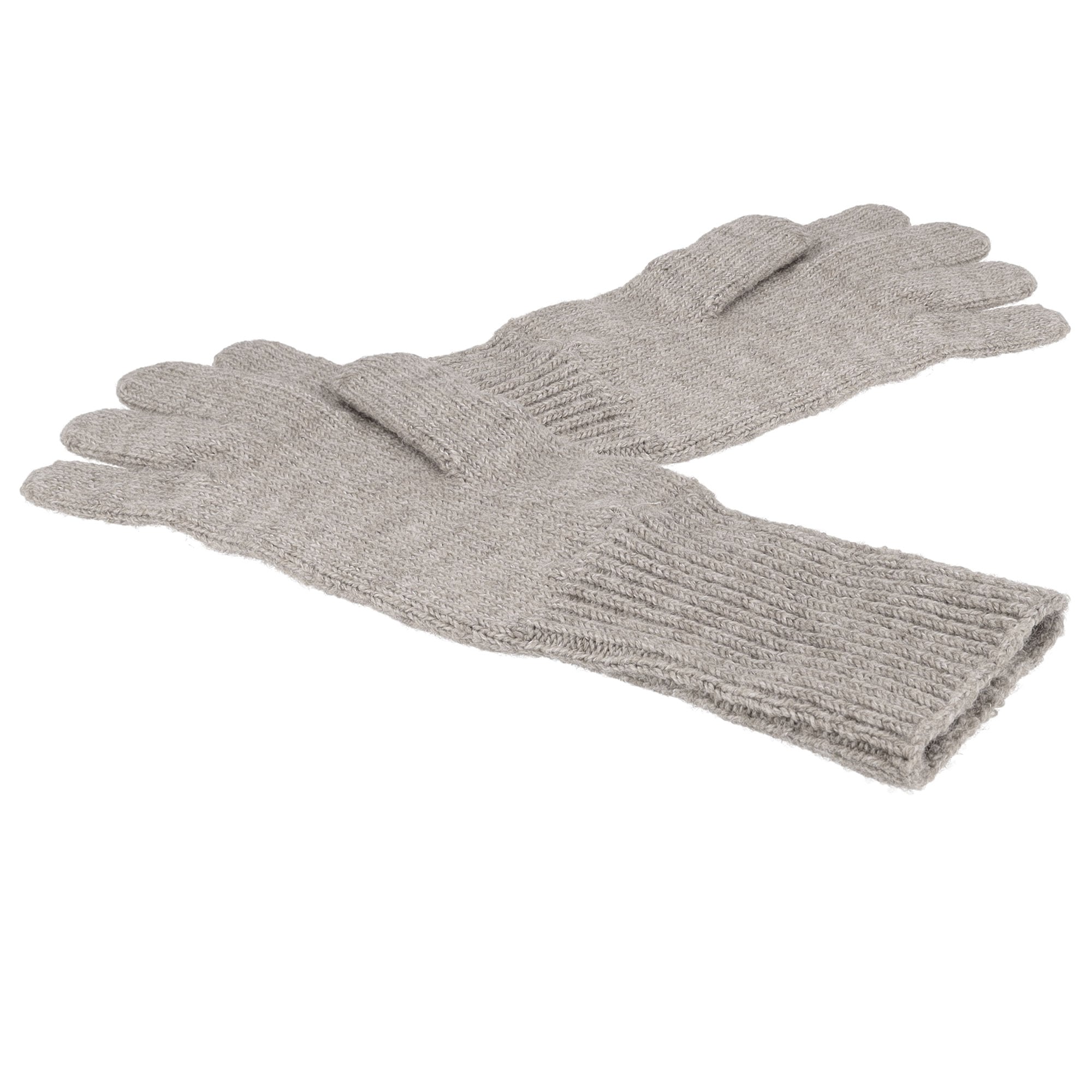 MAXIMO Strickhandschuhe Fingerhandschuhe, extra lange Strickbündchen, unifarben