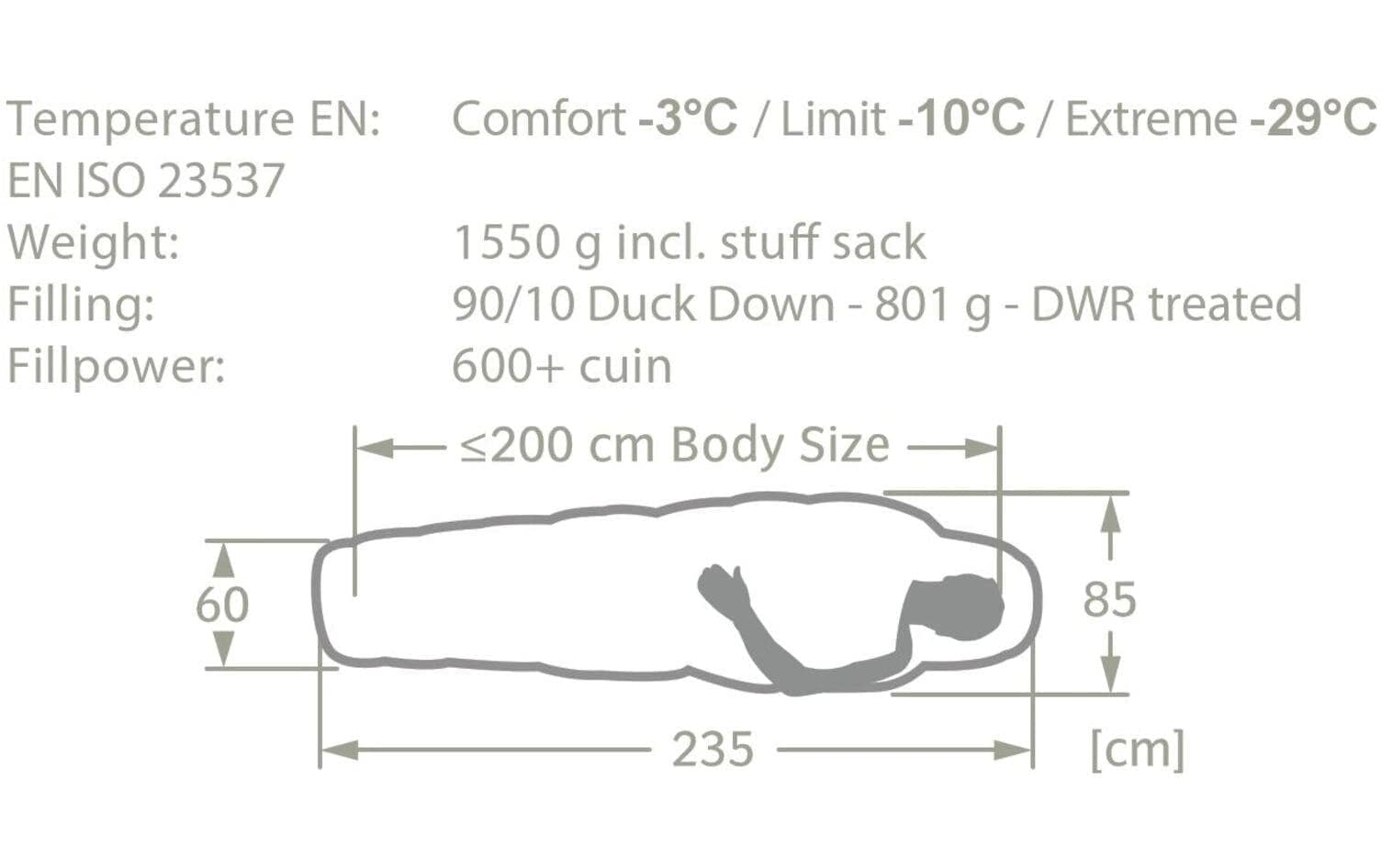 VAUDE Mumienschlafsack »Hochgrat 700 XL DWN«