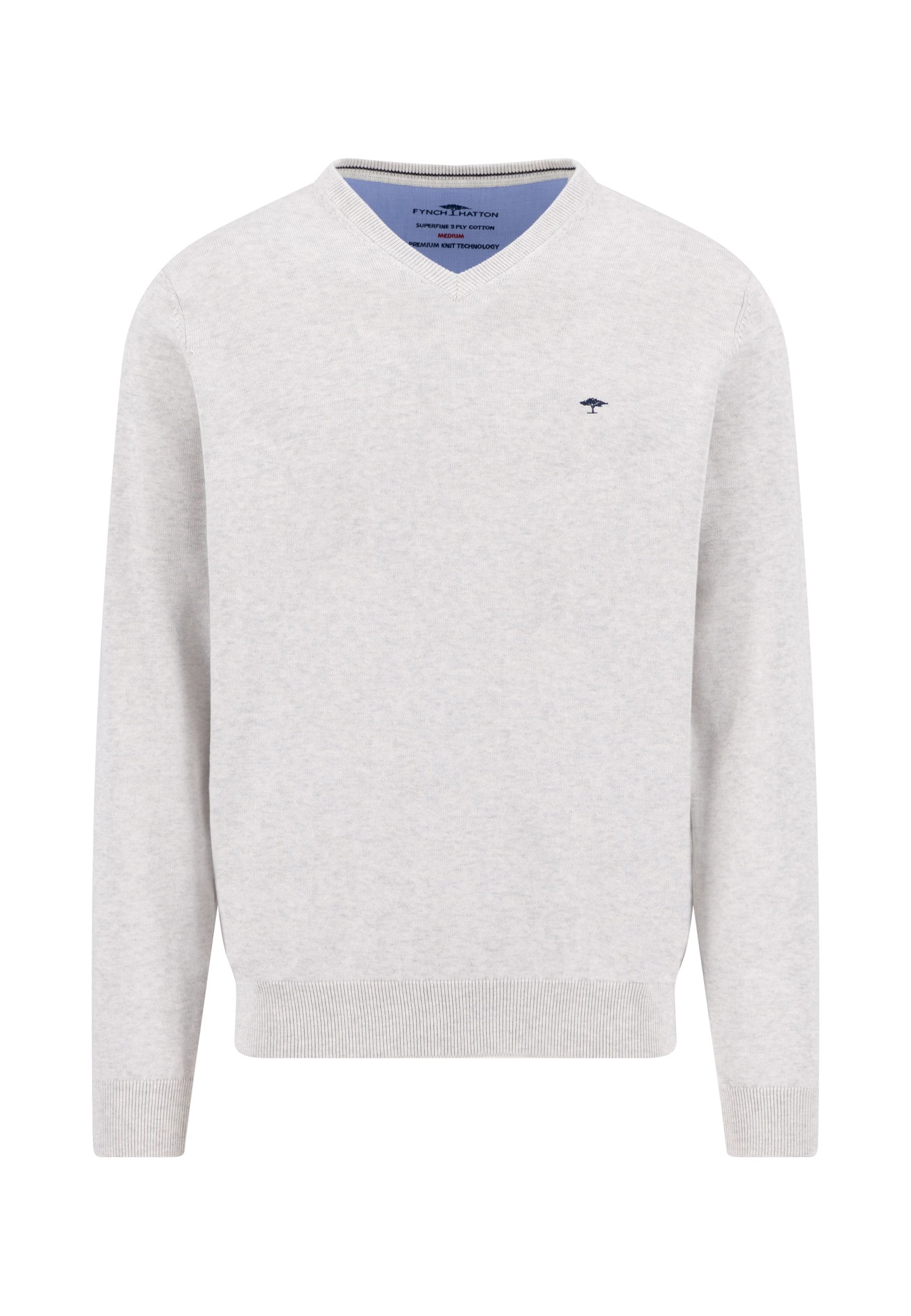 FYNCH-HATTON Pull en tricot avec encolure en V