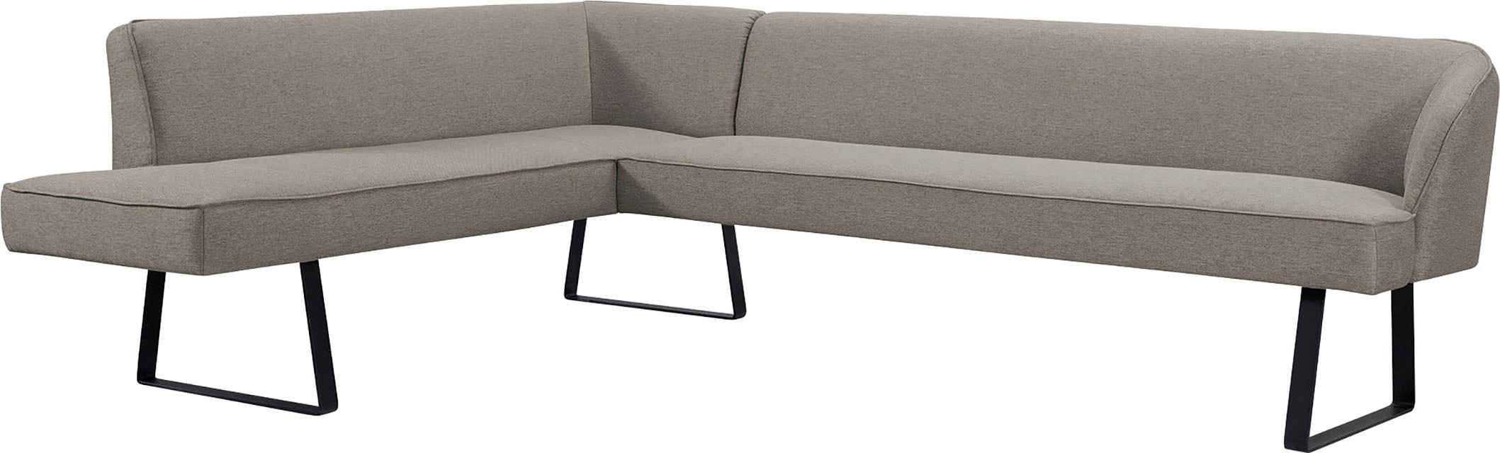 exxpo - sofa fashion Eckbank »Americano« mit Keder und Metallfüssen, Bezug in verschiedenen Qualitäten