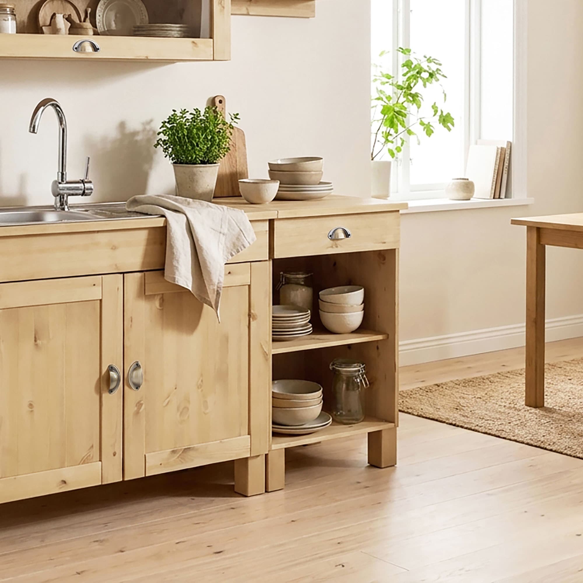 Home affaire Armoire basse »Oslo« 50 cm de large, avec plan de travail épais de 23 mm, tiroir, tablette intérieure