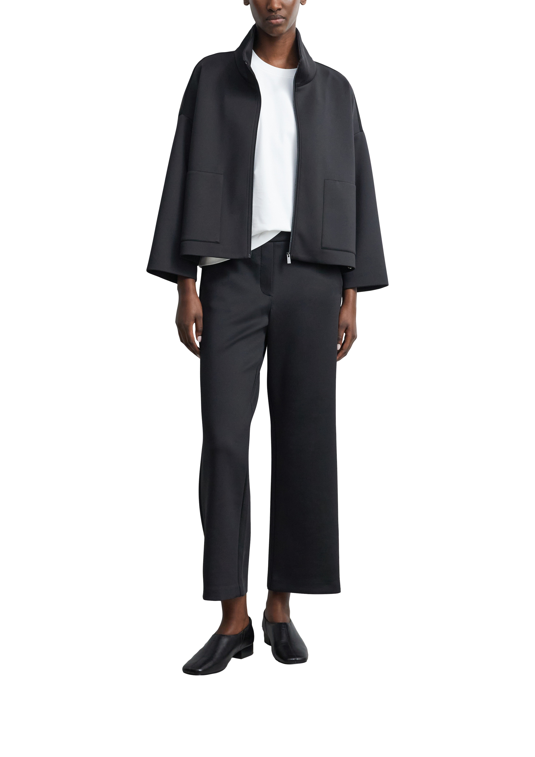 Comma Pantalon à enfiler »Scuba«  avec ceinture élastique stretch