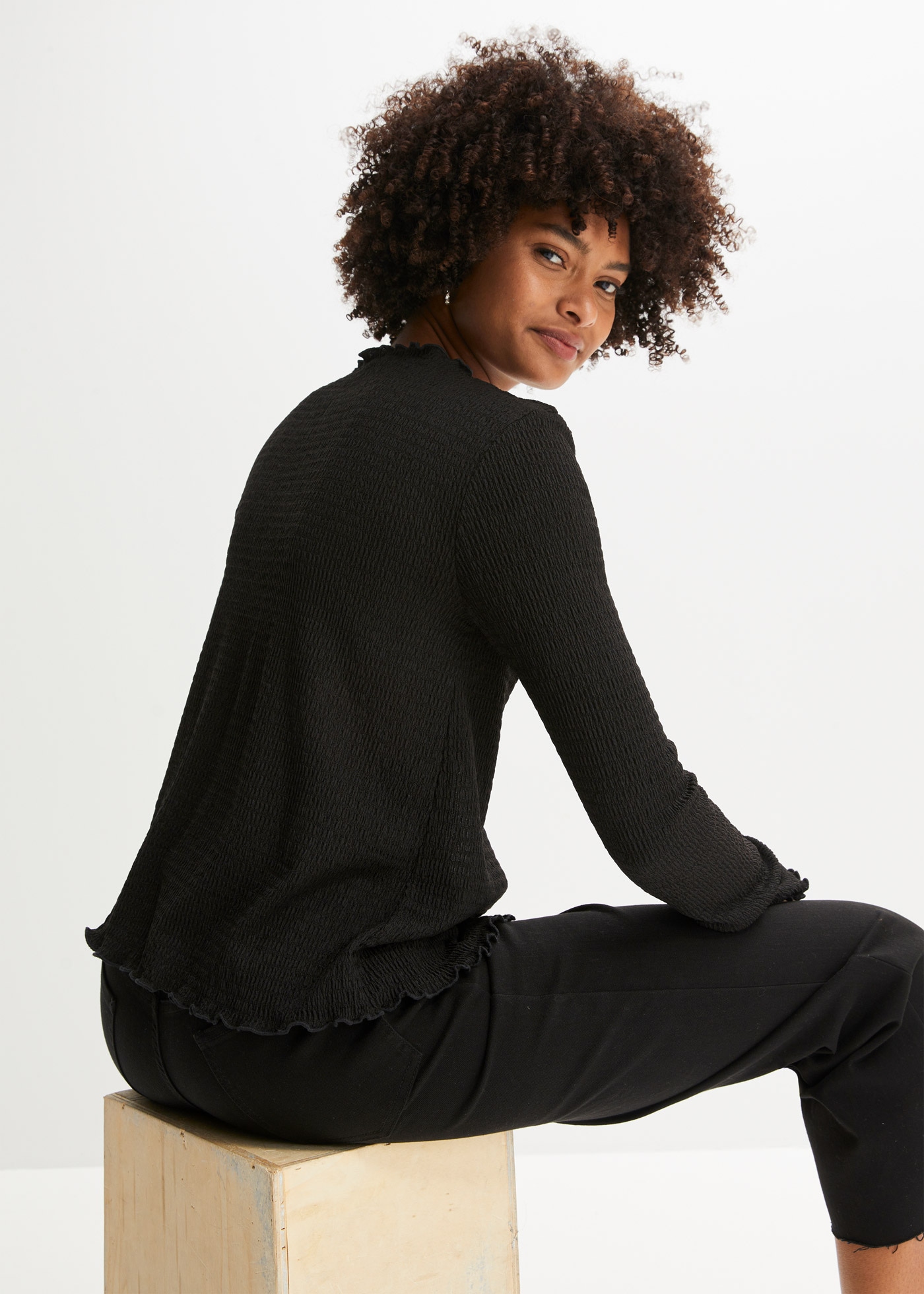 bonprix Shirtjacke »Shirtjacke« bequeme Passform, mit Knopfverschluss, aus Polyester und Elasthan