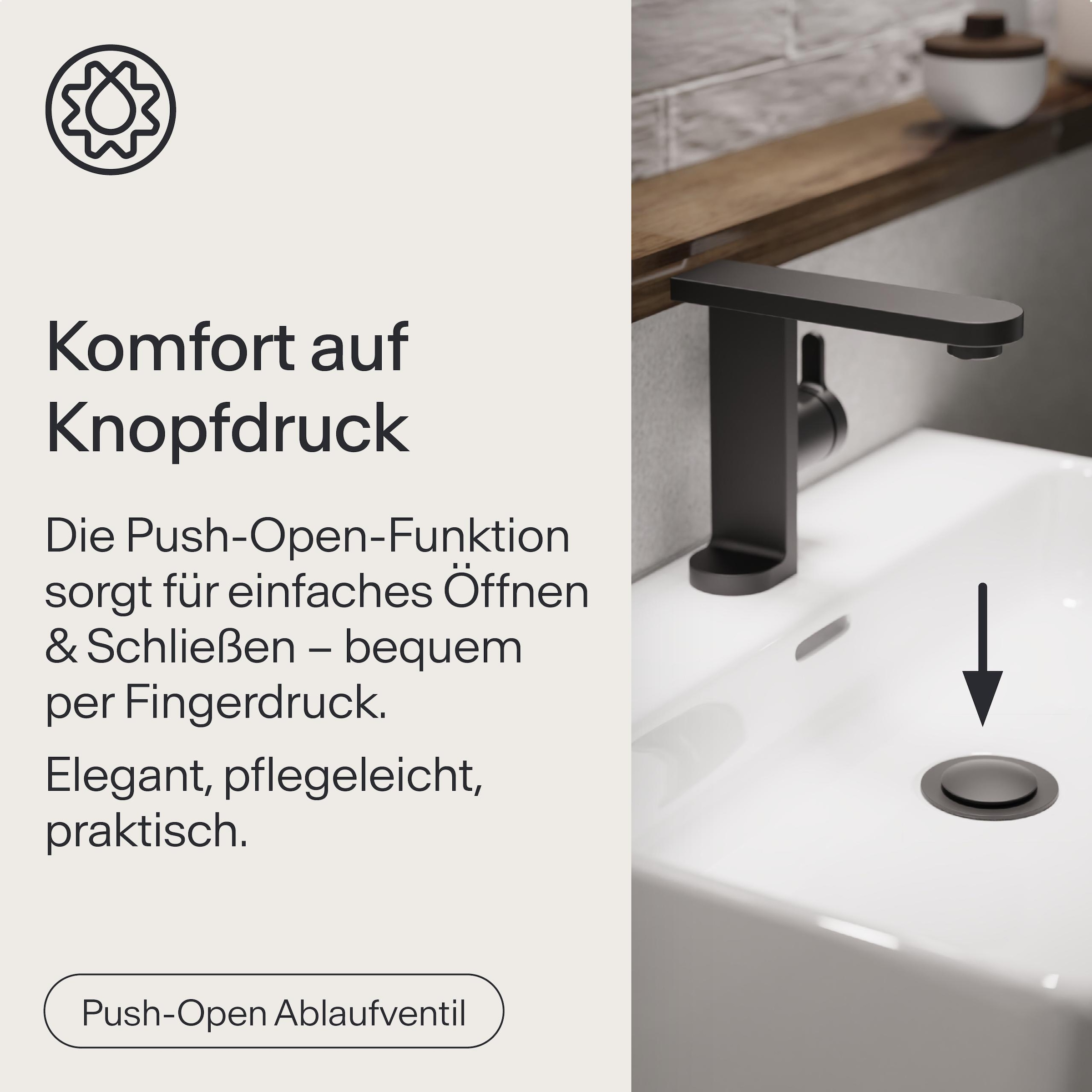 WASSERWERK Robinet de lavabo »WT 15« incl. popup, économie d'eau