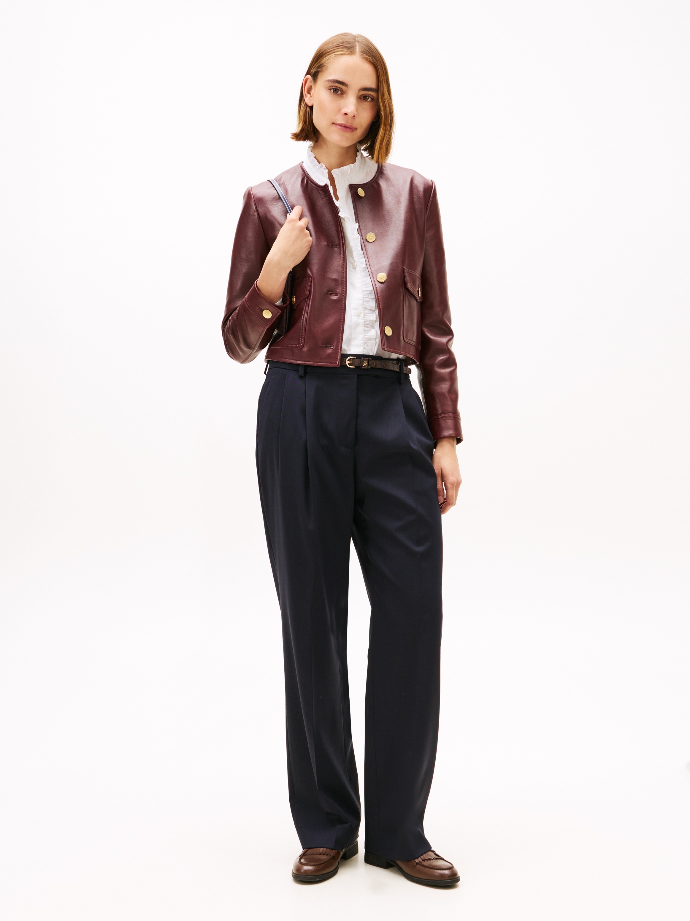 Tommy Hilfiger Pantalon de costume »TIMELESS WOOL RLXD STRT PANT«  mit Wolle