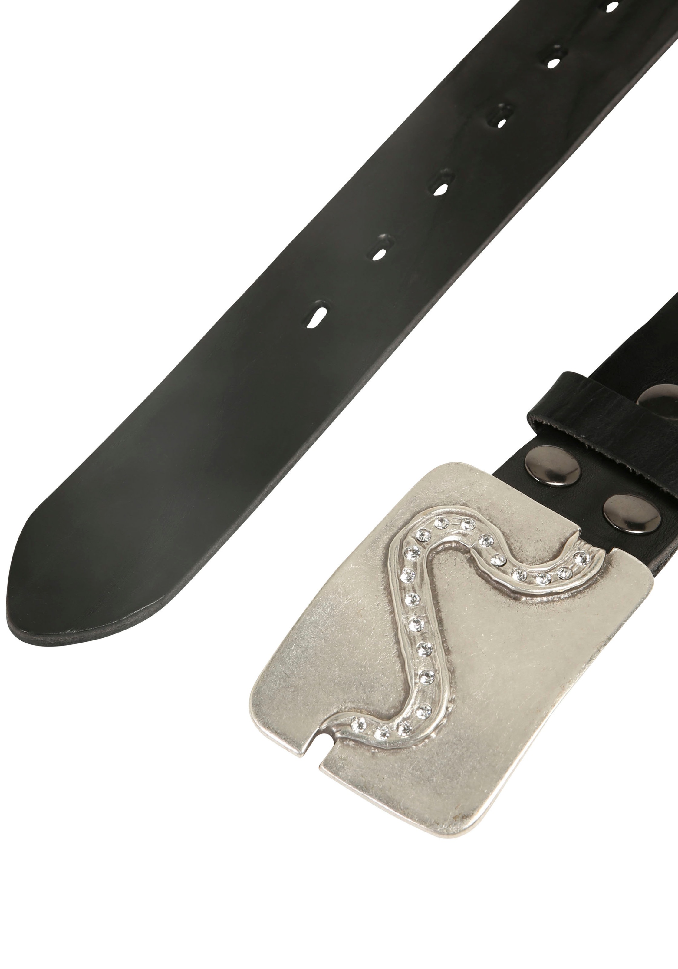 RETTUNGSRING by showroom 019° Ceinture en cuir mit austauschbarer Schliesse »Pfad Swarovski«