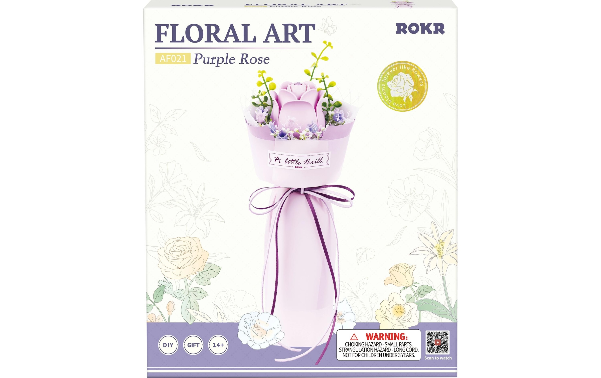   Modellbausatz »ROKR Purple Rose 3D-Holzpuzzle« 54 Stk. tlg.