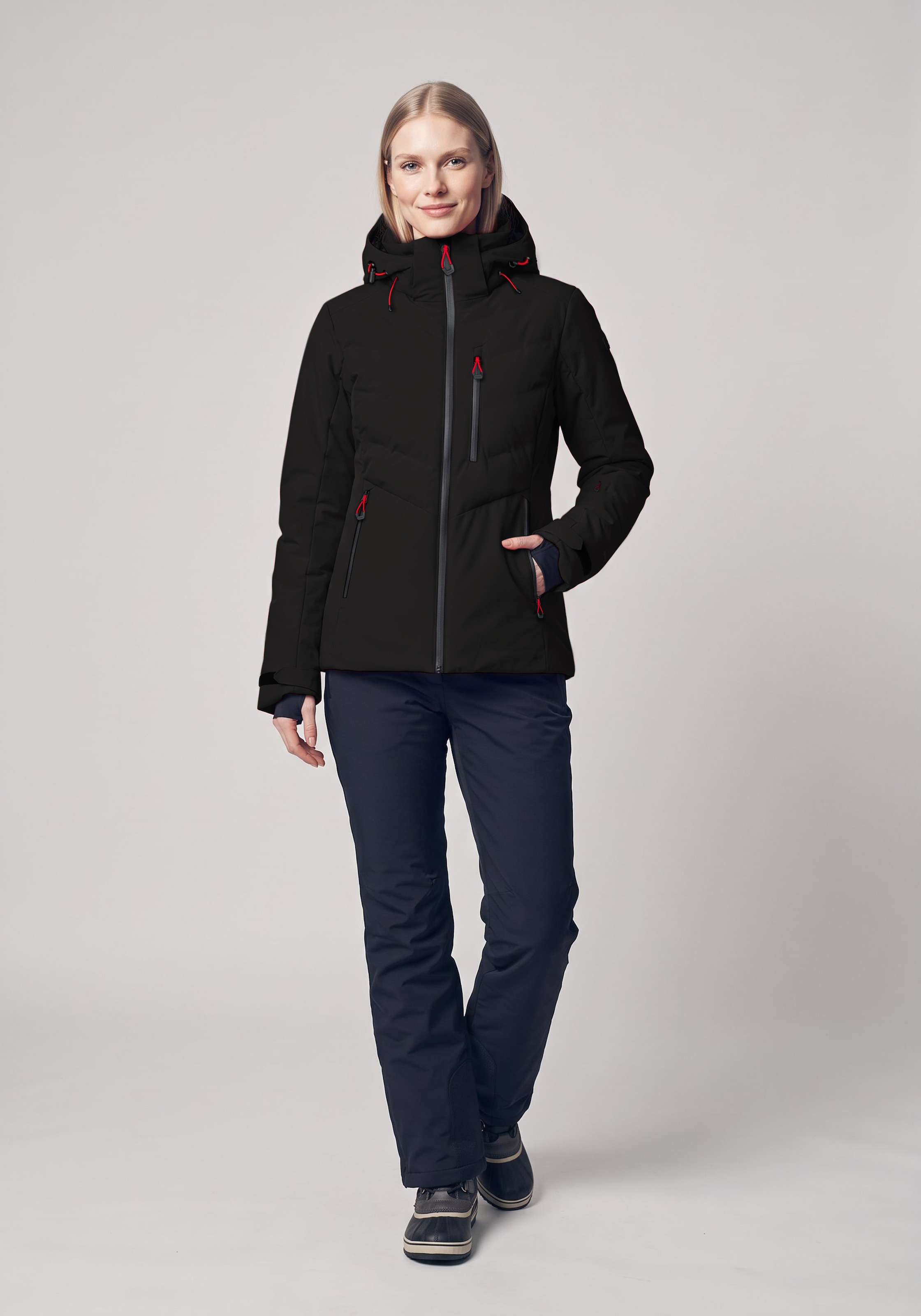 Icepeak Veste de ski »ICEPEAK FLOVILLA« avec capuche amovible, imperméable, coupe-vent, respirant