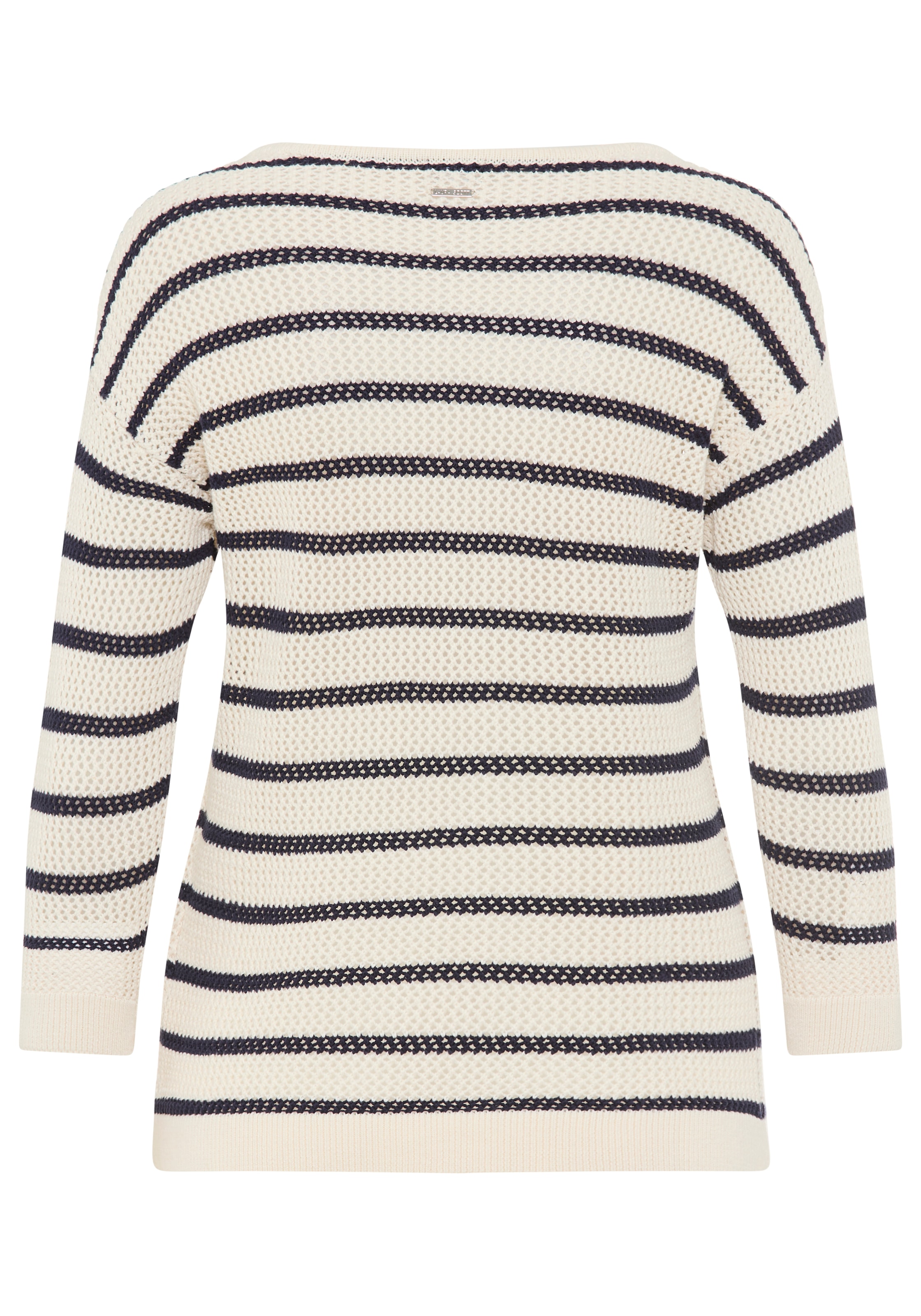 Laura Scott Pull à manches 3/4 leichter Sommerpullover aus modernem Lochstrick